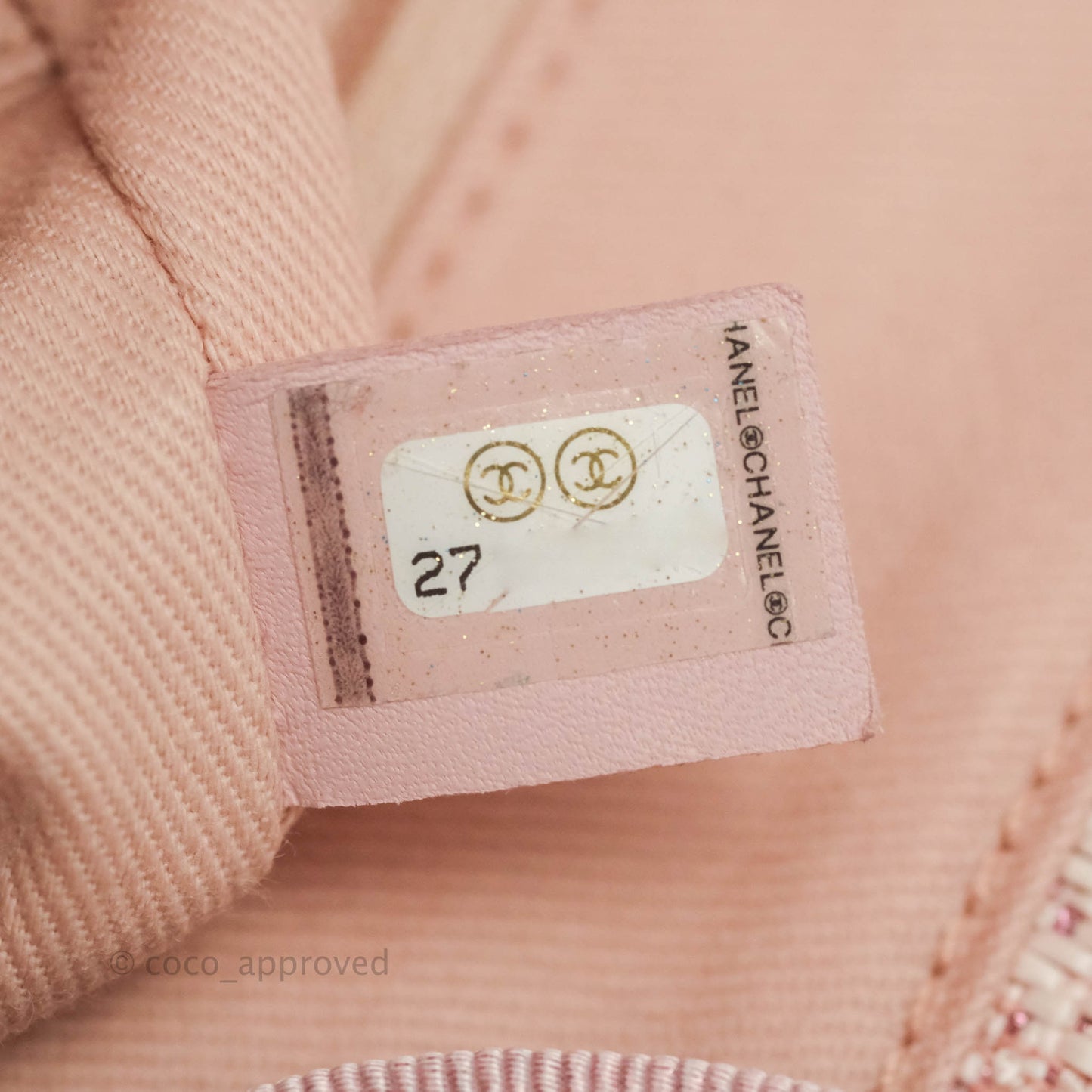 Chanel Large Deauville Pink Canvas Gold Hardware 19C