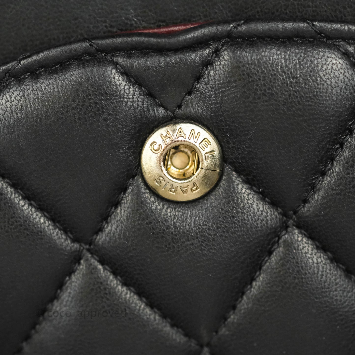 Chanel Classic M/L Medium Double Flap Black Lambskin Silver Hardware