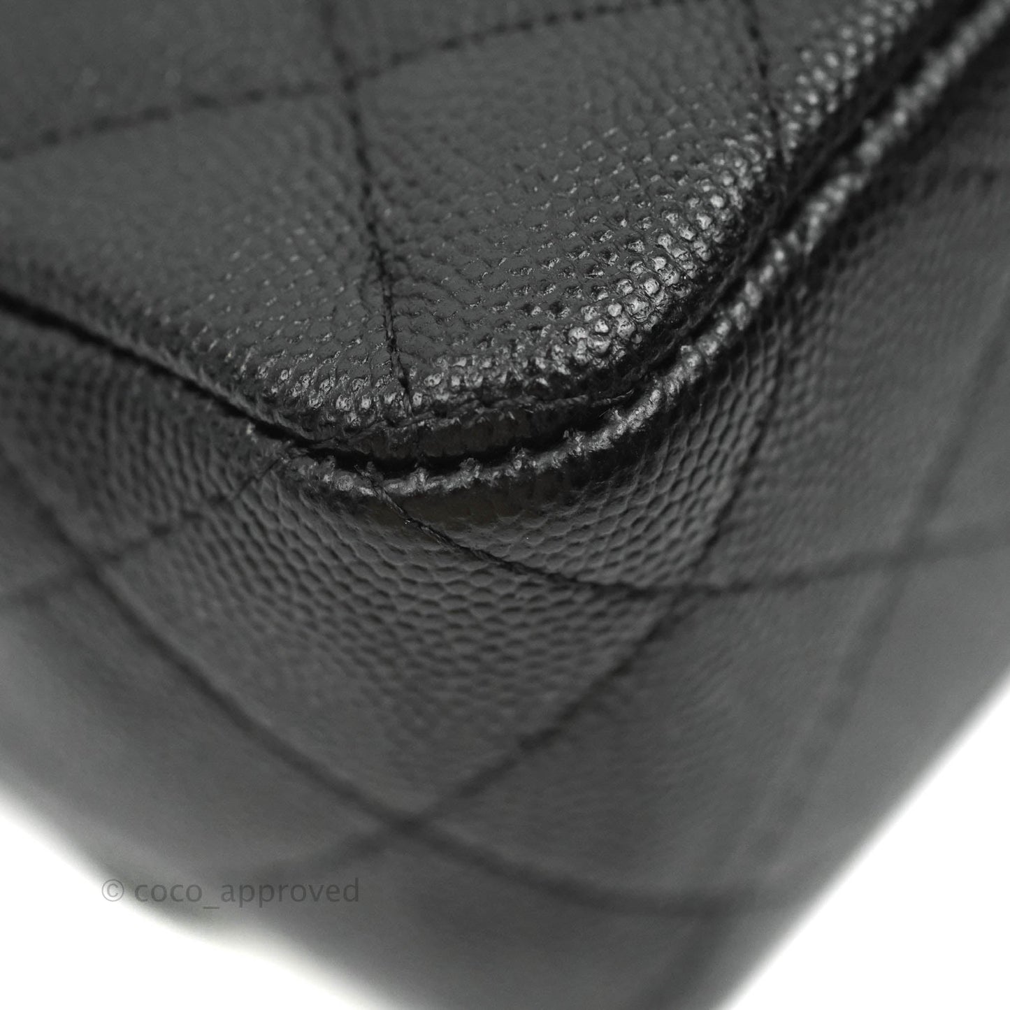 Chanel Quilted Mini Rectangular Flap Black Caviar Gold Hardware 18B