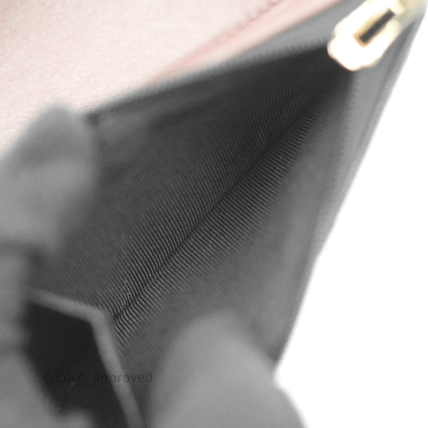 Chanel Classic Flap Wallet Black Caviar Gold Hardware⁣