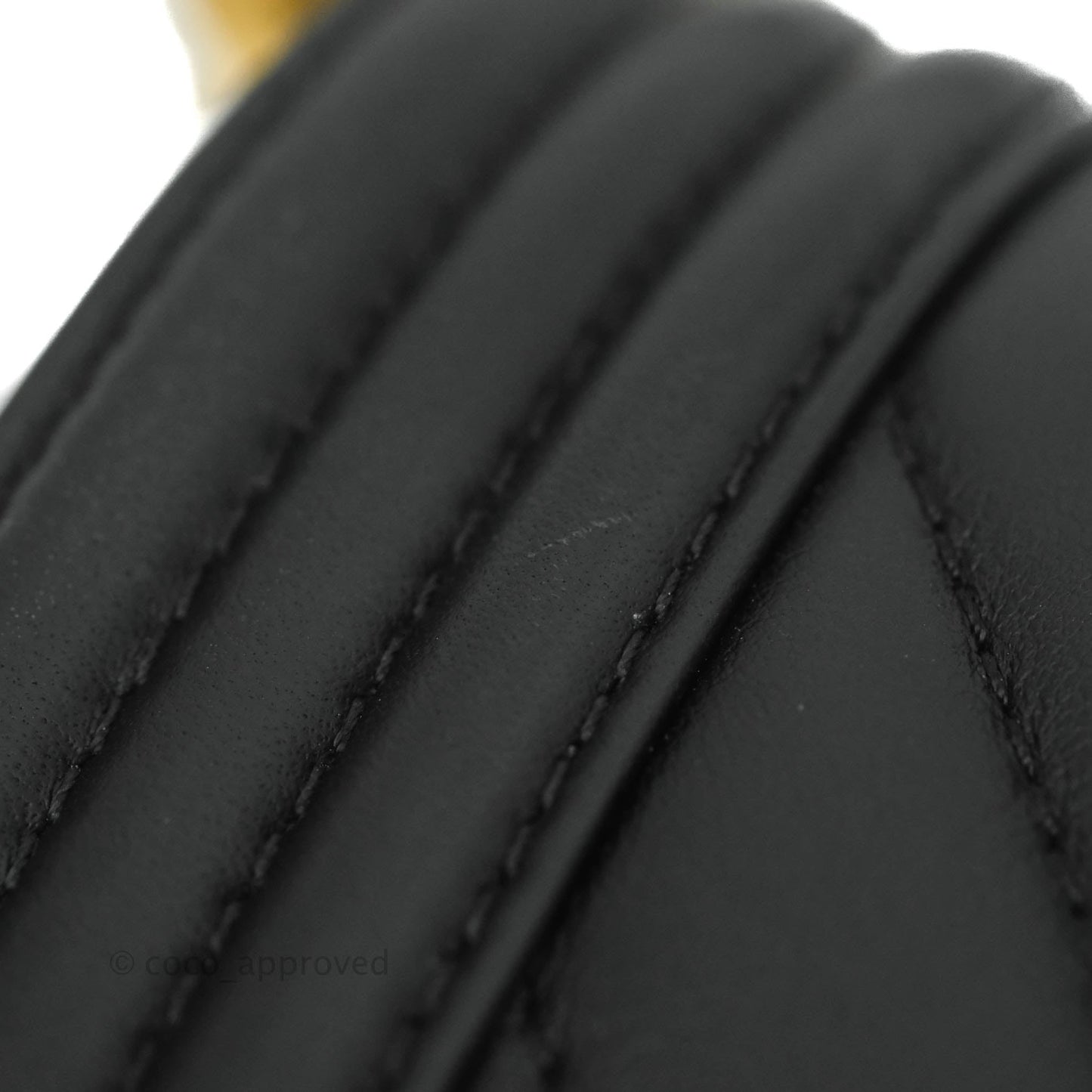 Chanel Medium Chevron Boy Black Calfskin Aged Gold Hardware