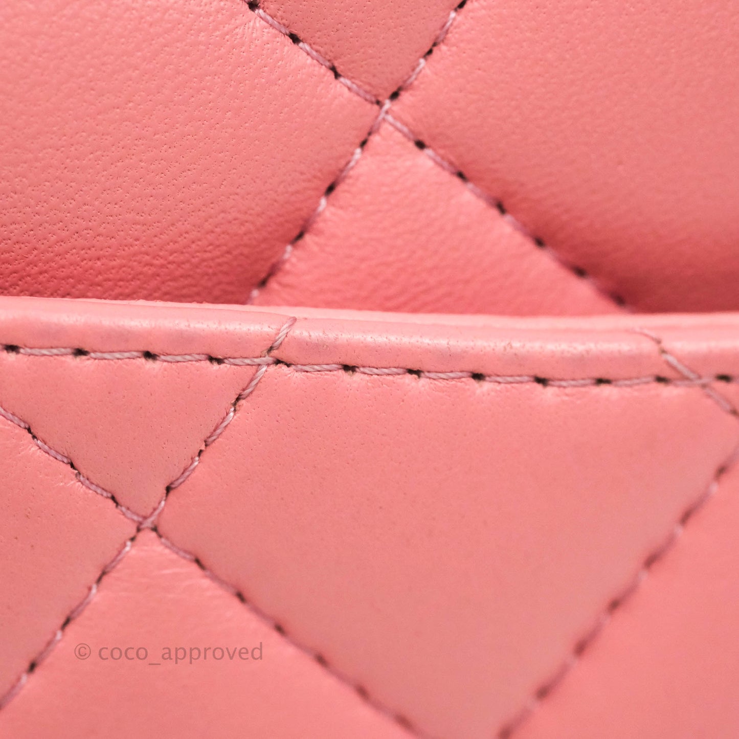 Chanel Quilted Mini Square Pink Lambskin Aged Gold Hardware 19S