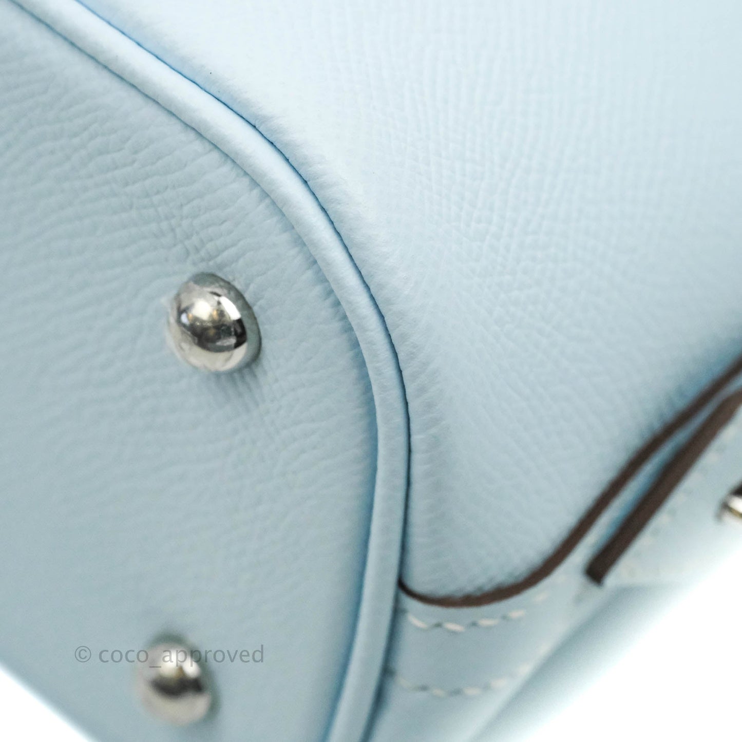 Hermès Bolide 25 Bleu Brume Epsom Palladium Hardware