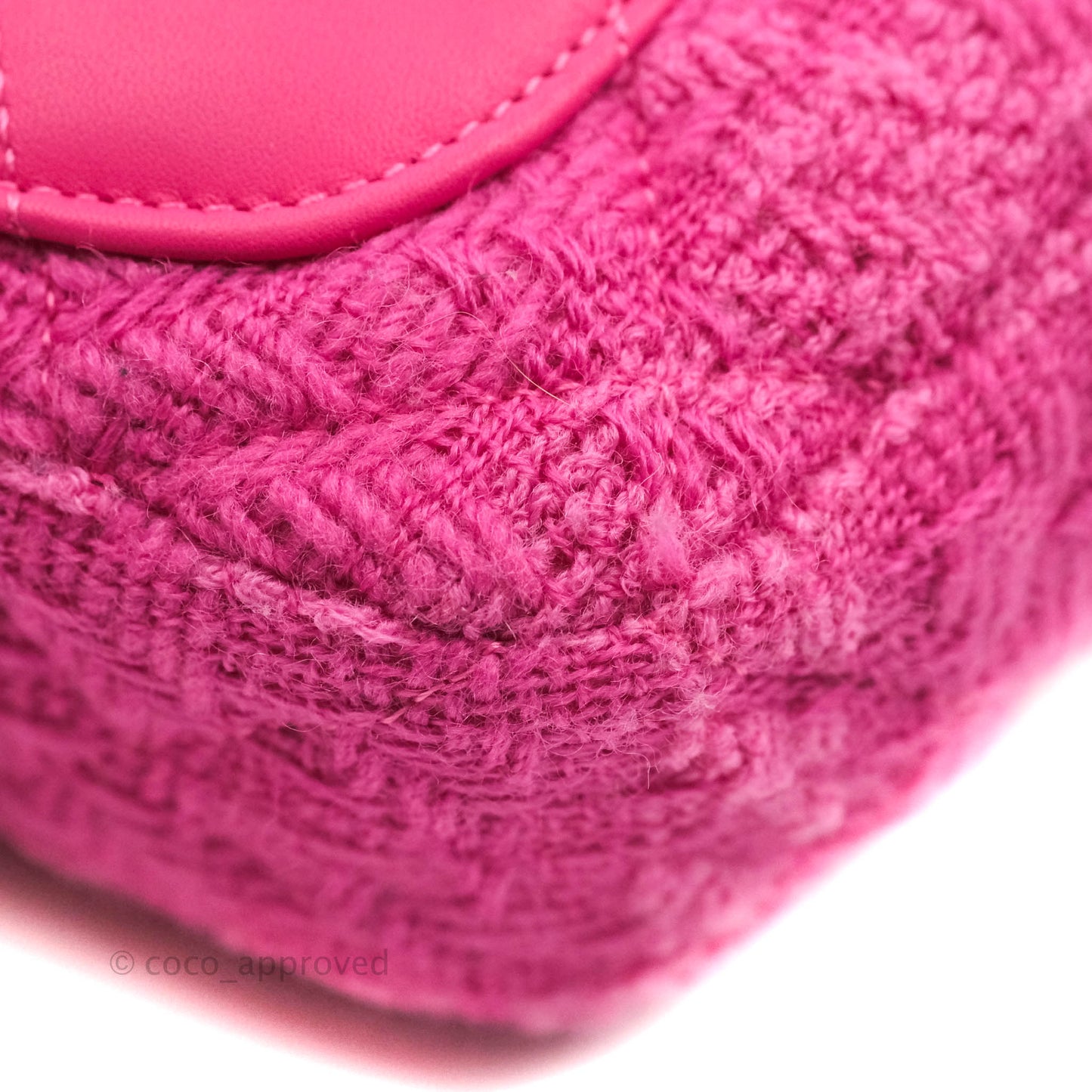 Chanel 19 Quilted Pink Tweed Waist Bag Mixed Hardware