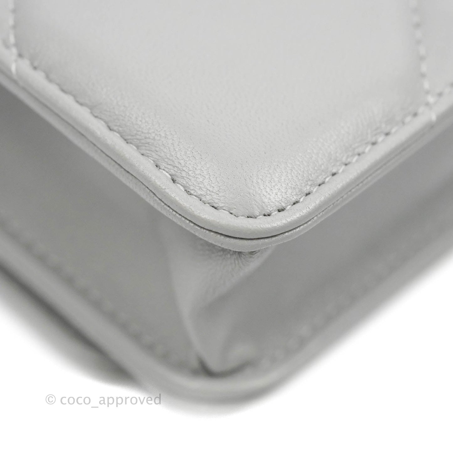 Chanel 19 Wallet on Chain WOC Grey Lambskin Mixed Hardware