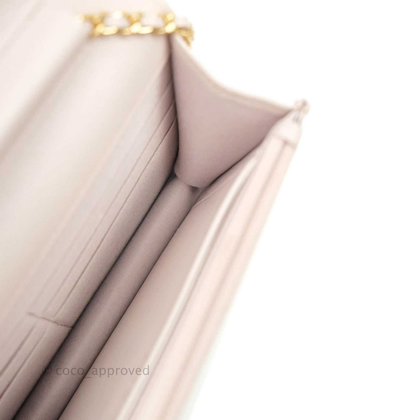 Chanel Quilted WOC Lilac Caviar CC Coco Chain Gold Hardware