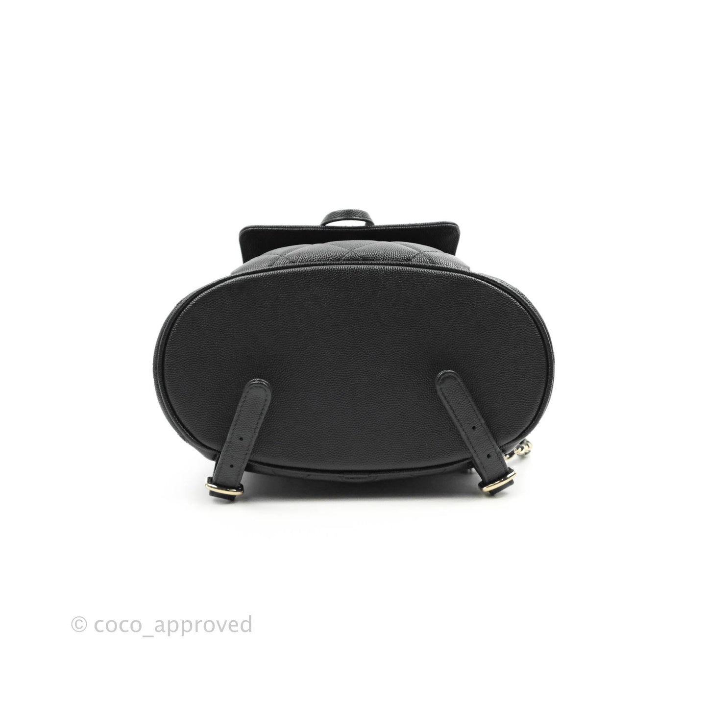 Chanel Quilted Black Caviar Duma Backpack Bag Gold Hardware 20C