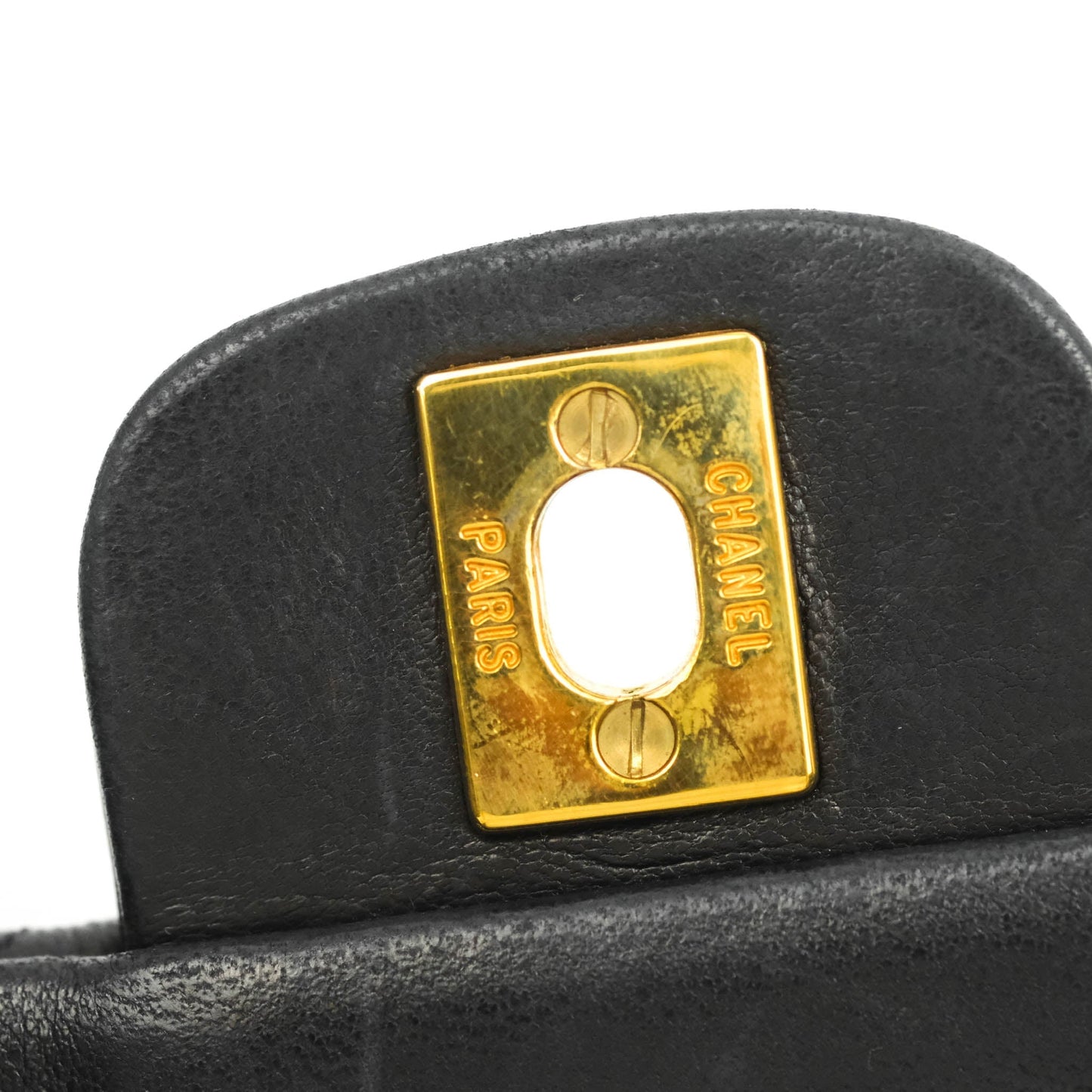 Chanel Classic Vintage Small S/M Flap Black Lambskin 24K Gold Hardware