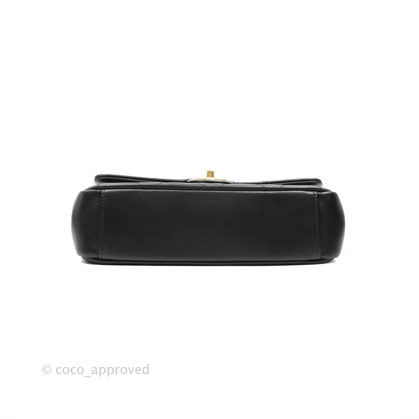 Chanel A Real Catch Quilted Flap Bag Black Aged Gold Hardware