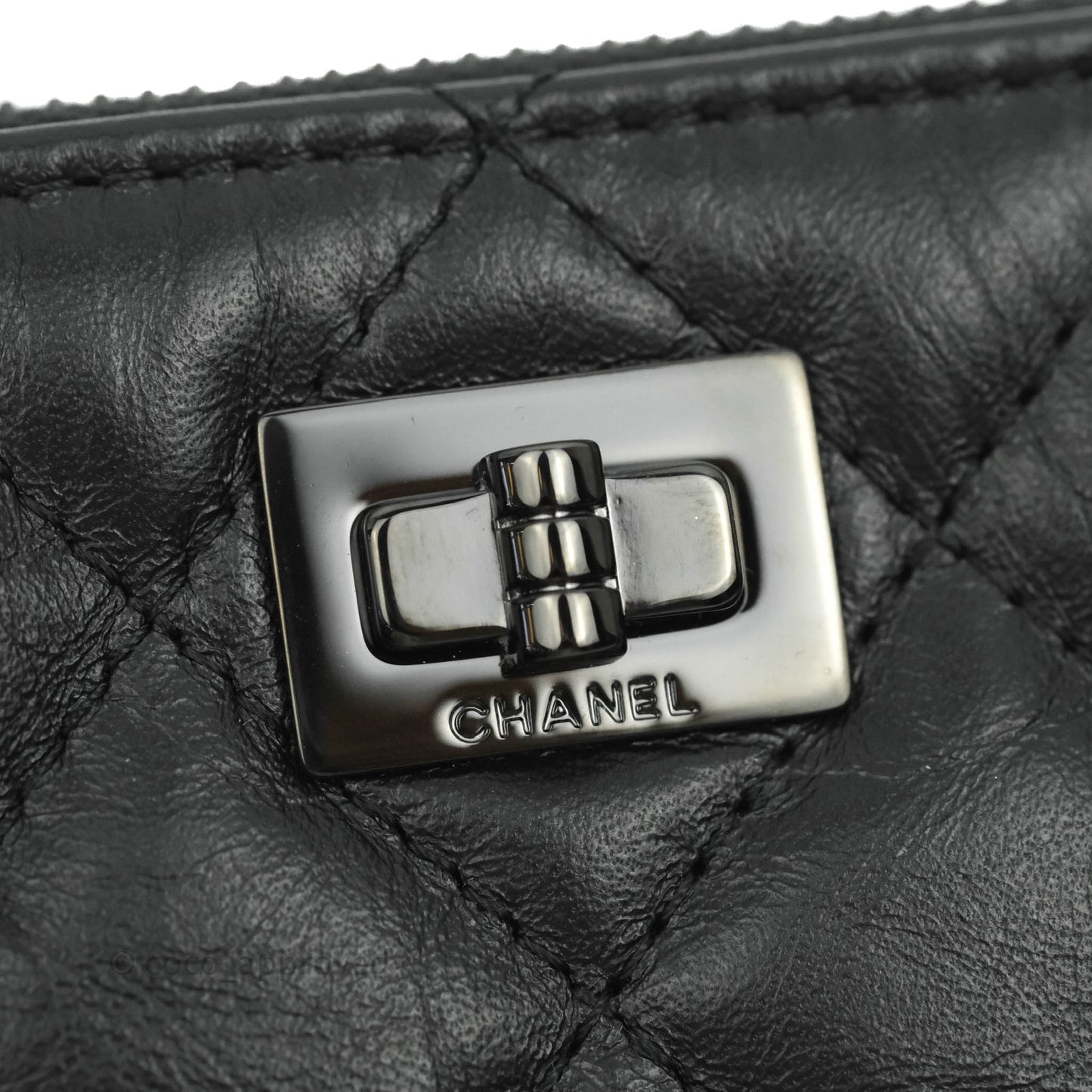 Chanel Quilted Mini Reissue O Case So Black Aged Calfskin