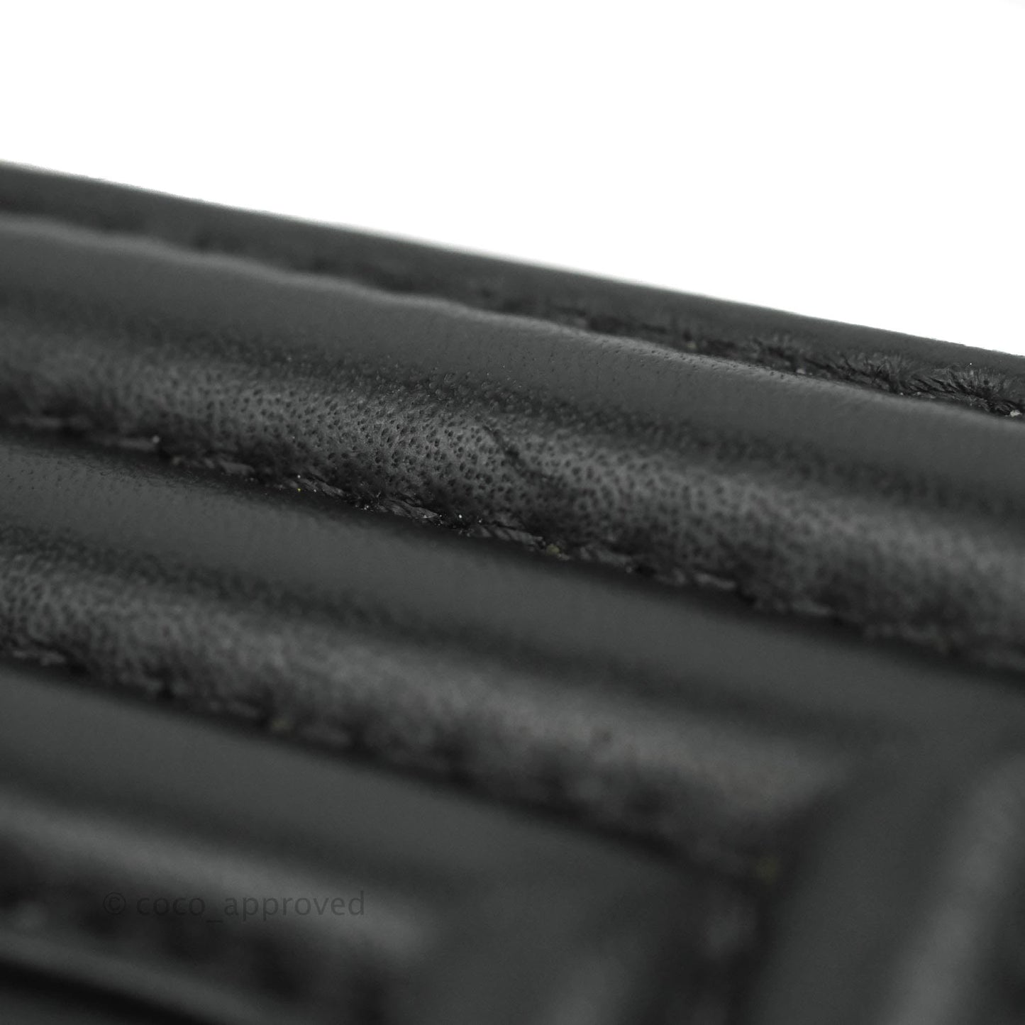 Chanel Medium Chevron Boy Black Calfskin Aged Gold Hardware