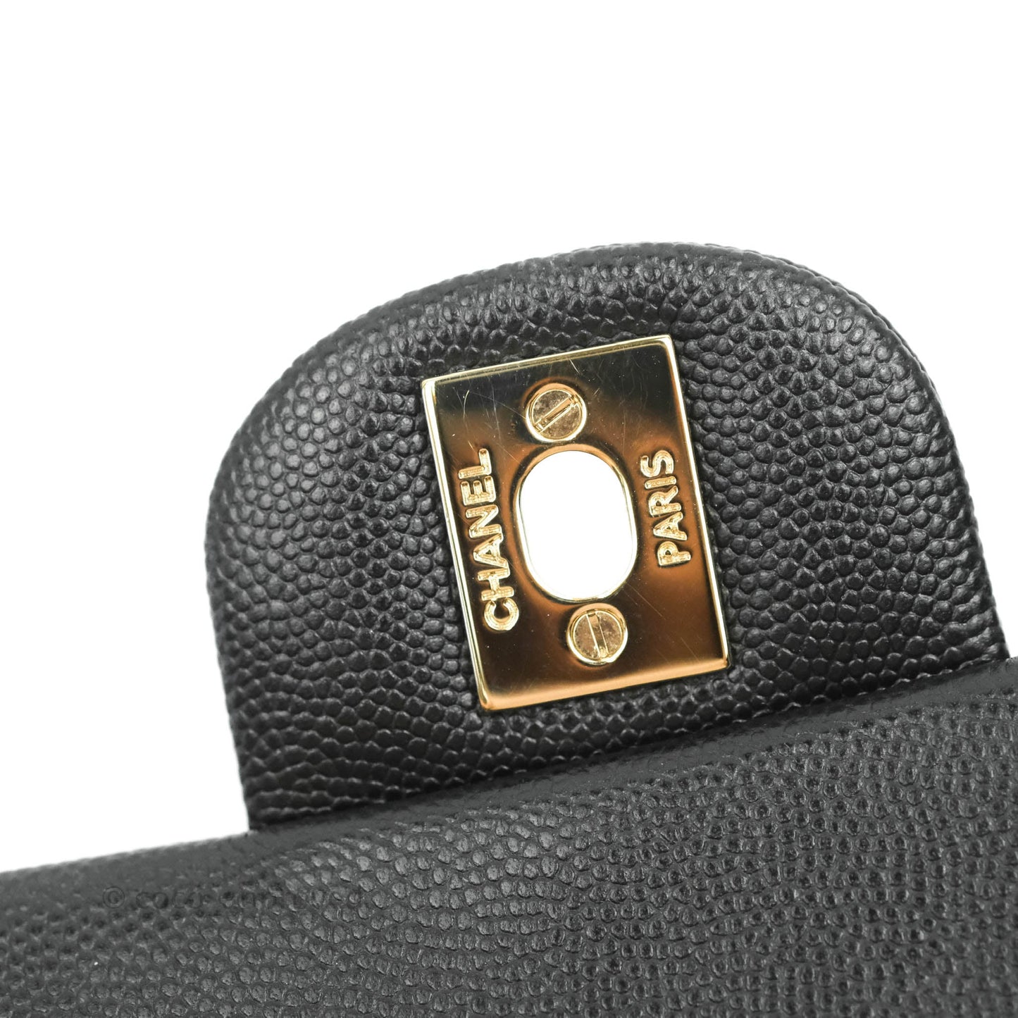 Chanel Quilted Mini Rectangular Flap Black Caviar Gold Hardware 18B