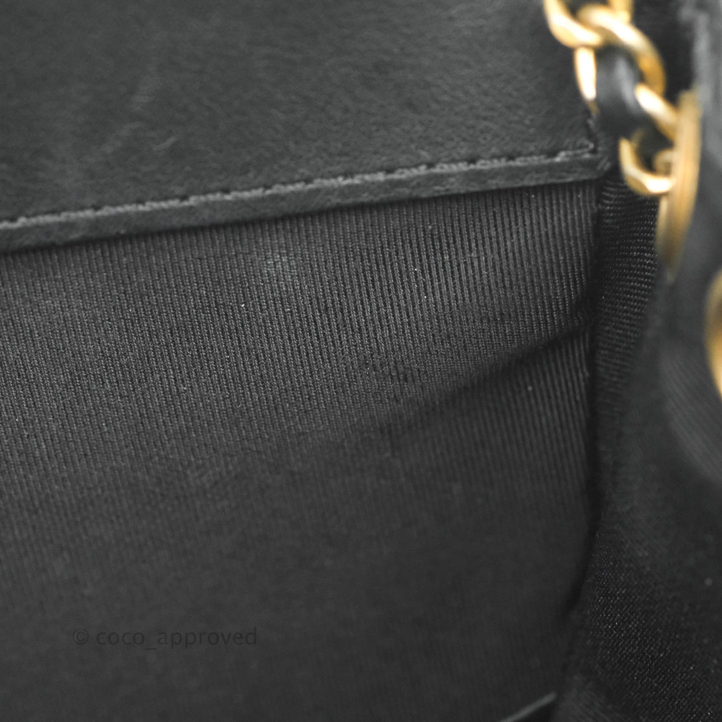 Chanel Small Accordion Tote Bag Black Calfskin Gold Hardware