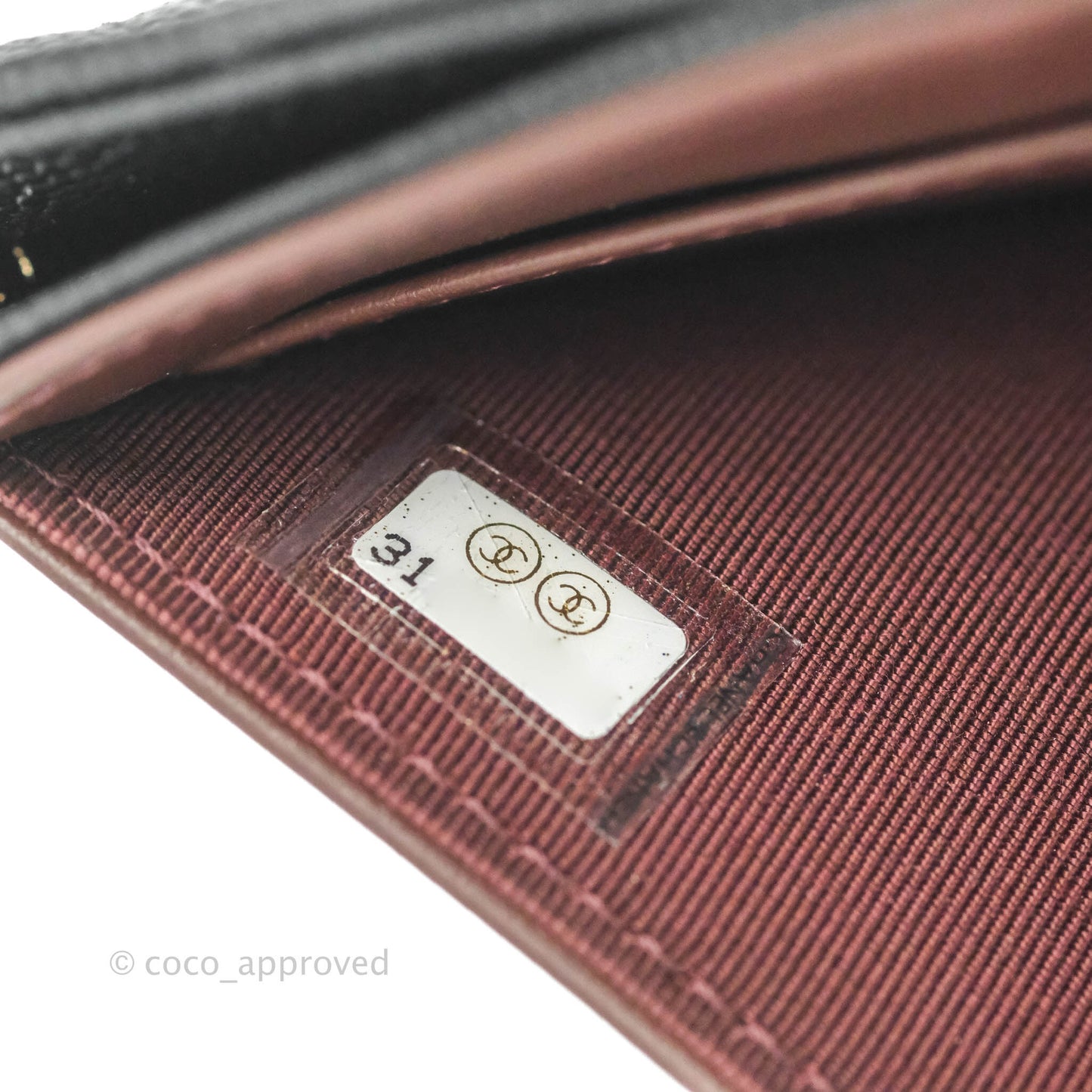Chanel Classic Flap Wallet Black Caviar Gold Hardware⁣