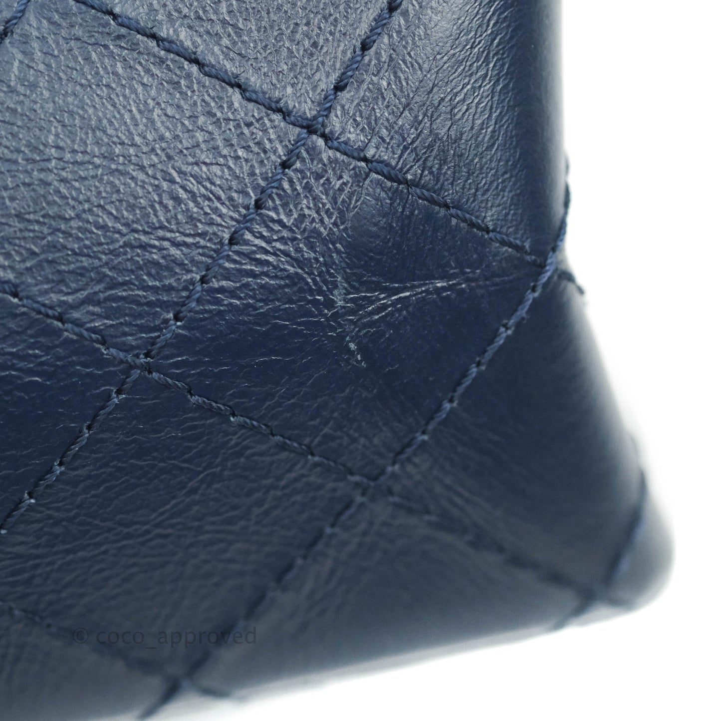 Chanel Reissue Quilted Navy Aged Calfskin Aged Gold Hardware 225