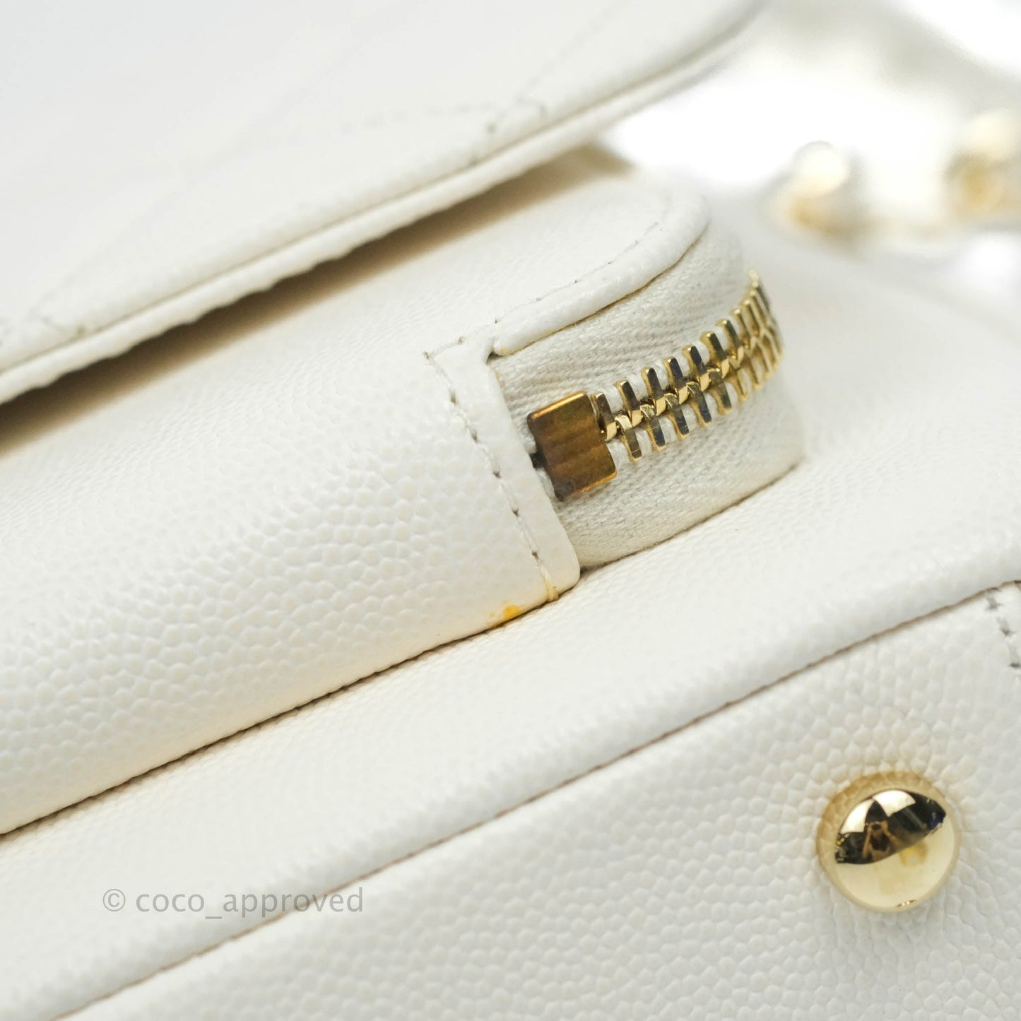 Chanel Quilted Medium Business Affinity Flap White Caviar Gold Hardware