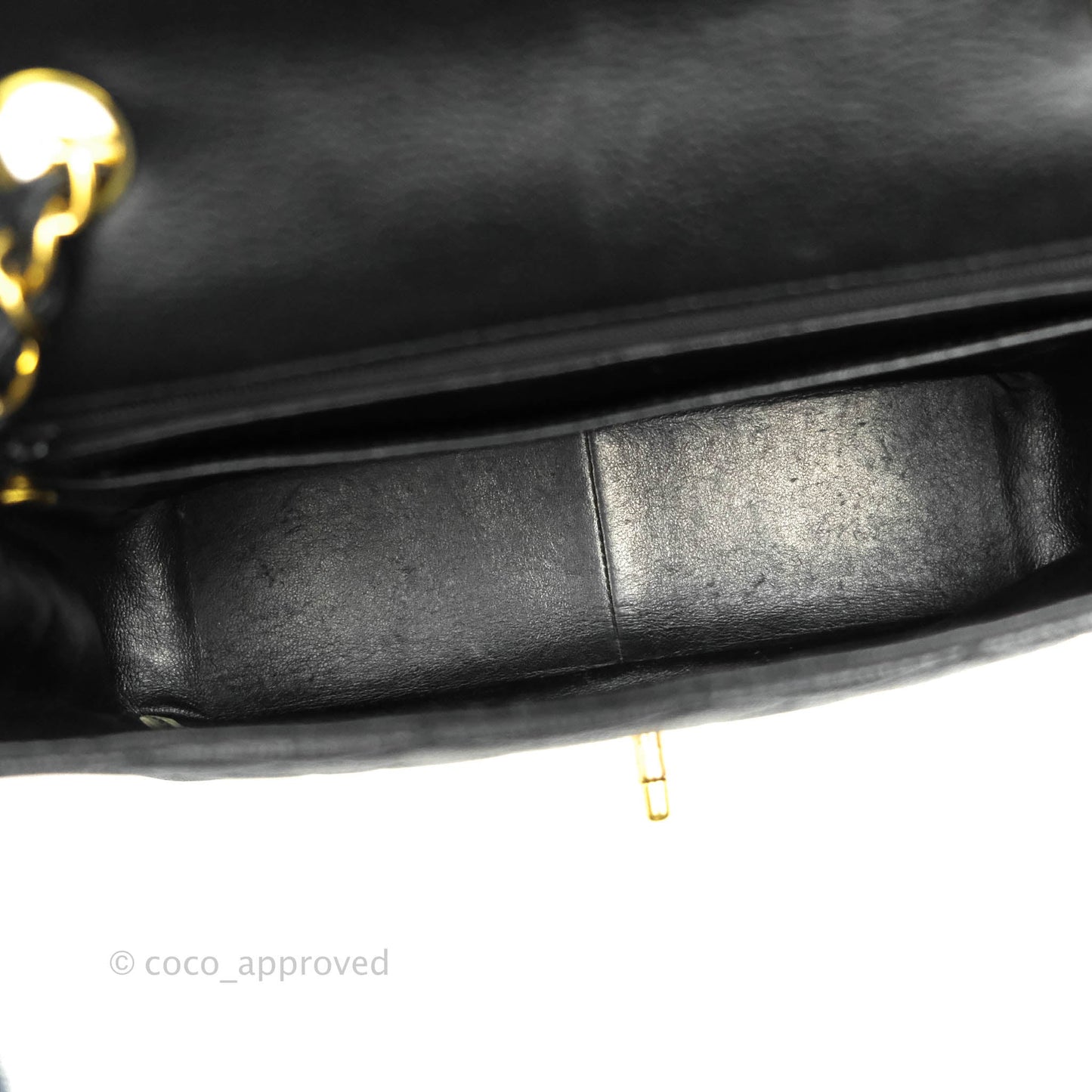Chanel Vintage Medium Classic Diana Flap Bag Black Caviar 24K Gold Hardware