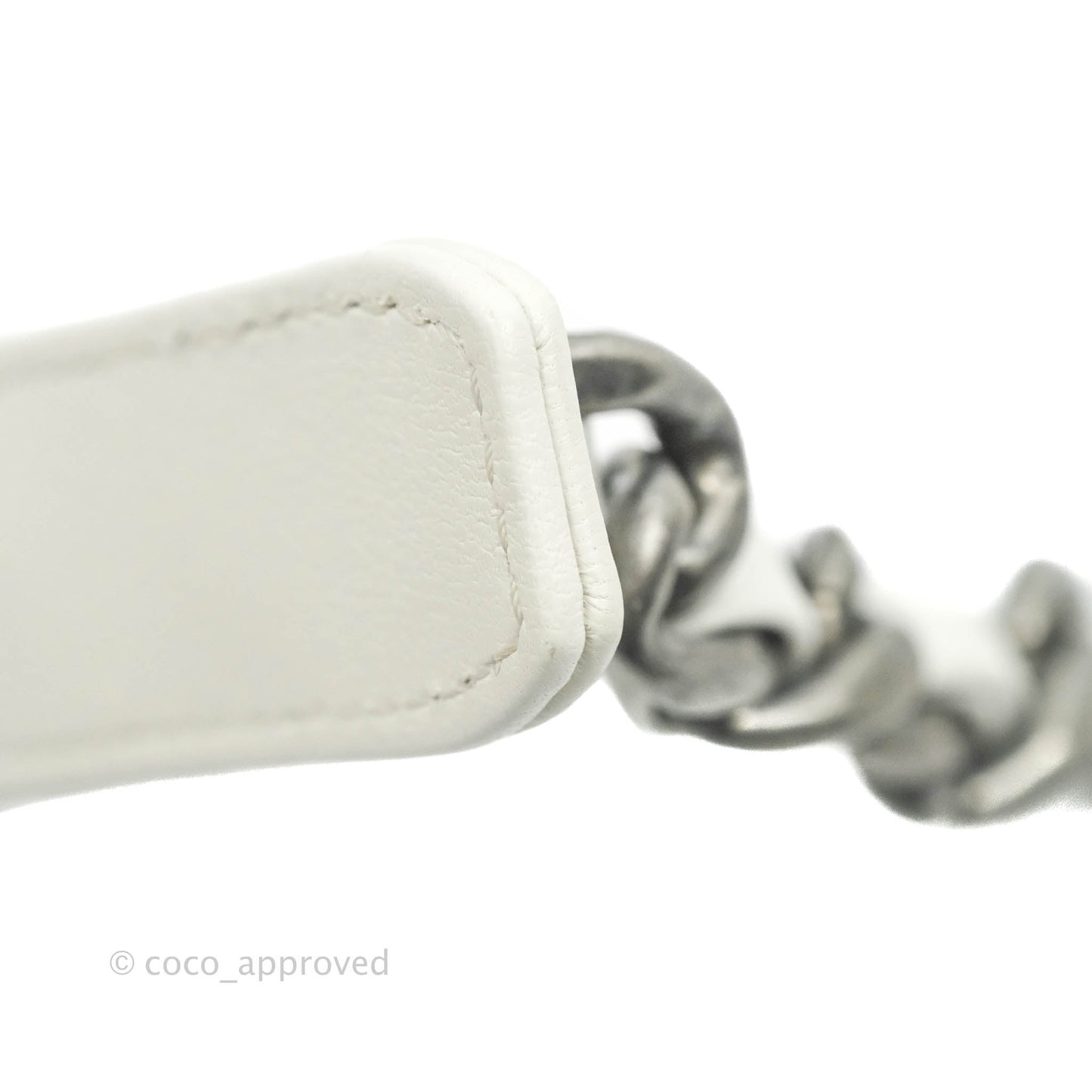 Chanel 19 Small White Goatskin Mixed Hardware 20A