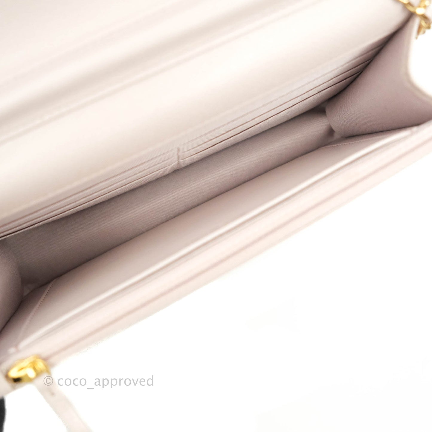 Chanel Quilted WOC Lilac Caviar CC Coco Chain Gold Hardware
