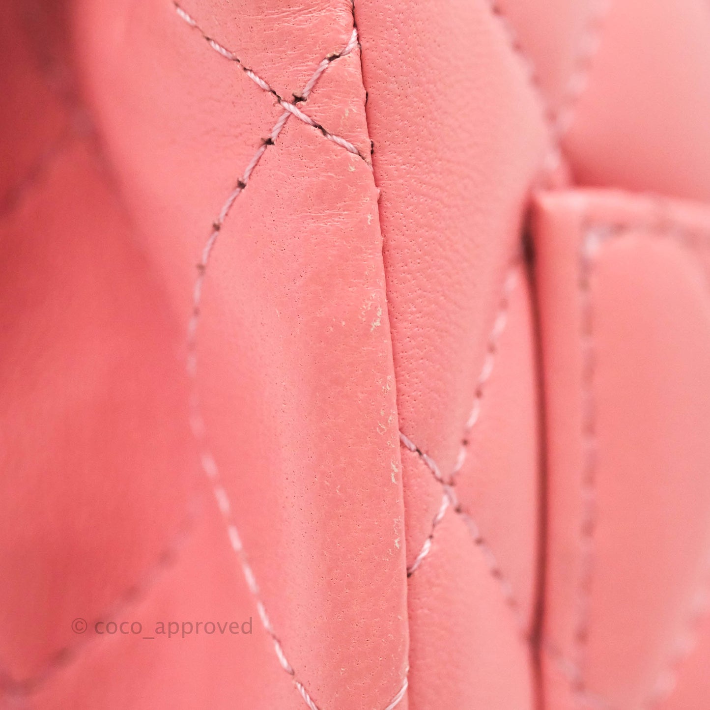 Chanel Quilted Mini Square Pink Lambskin Aged Gold Hardware 19S