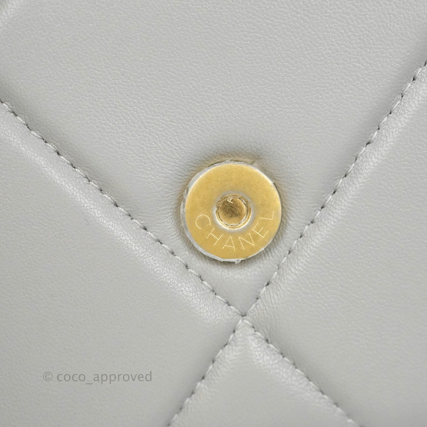 Chanel 19 Wallet on Chain WOC Grey Lambskin Mixed Hardware