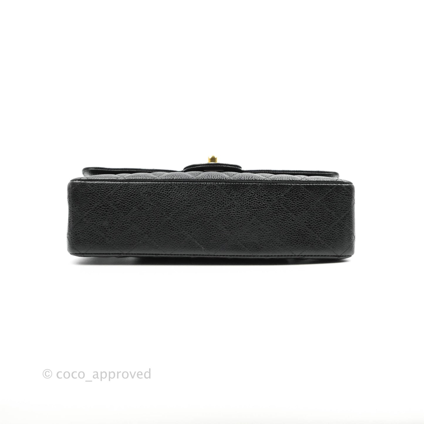 Chanel Classic M/L Medium Double Flap Black Caviar Gold Hardware