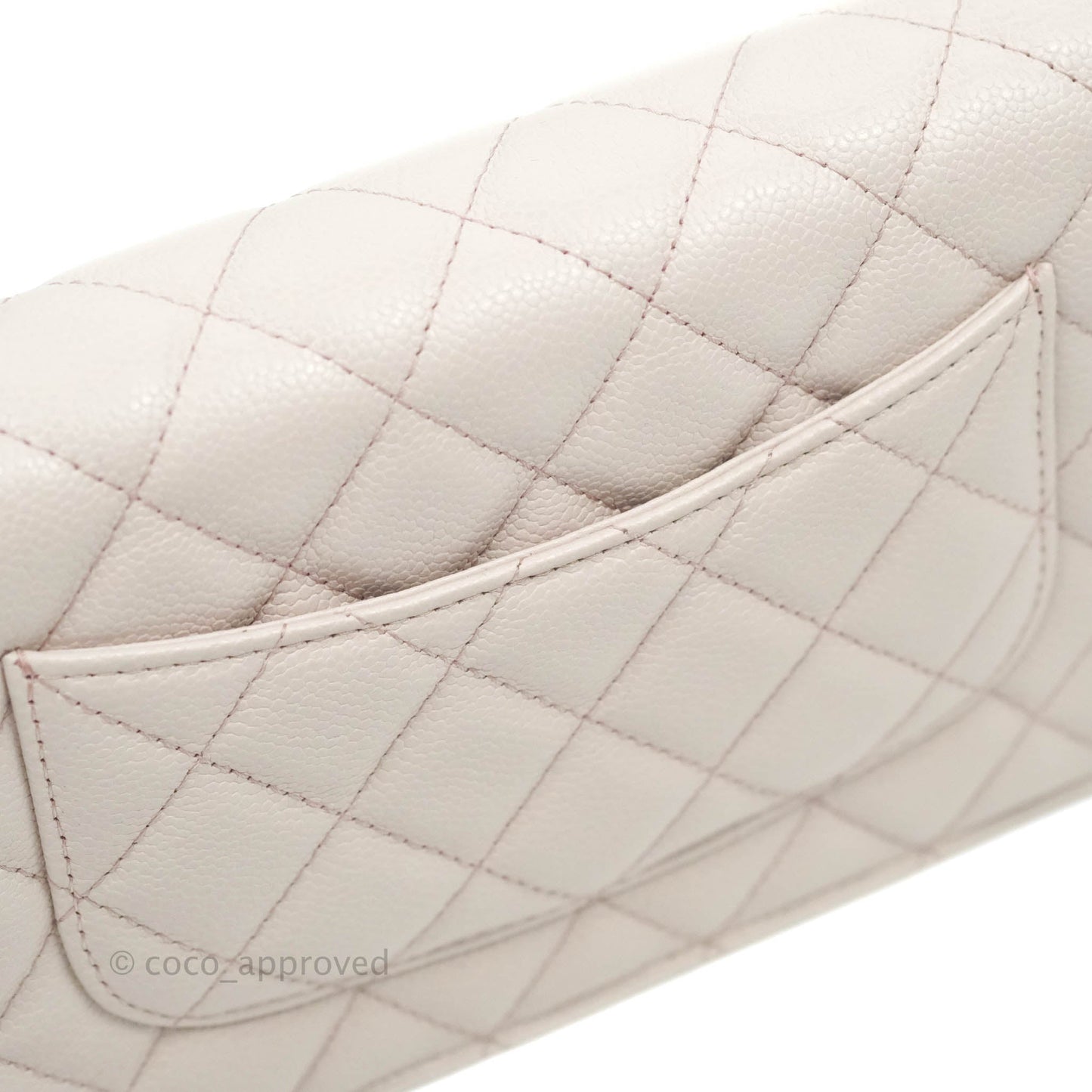 Chanel Quilted WOC Lilac Caviar CC Coco Chain Gold Hardware