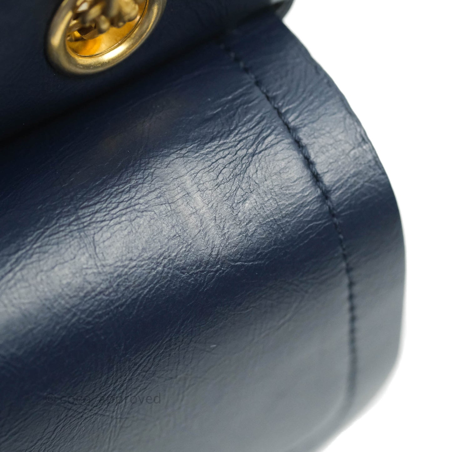 Chanel Reissue Quilted Navy Aged Calfskin Aged Gold Hardware 225