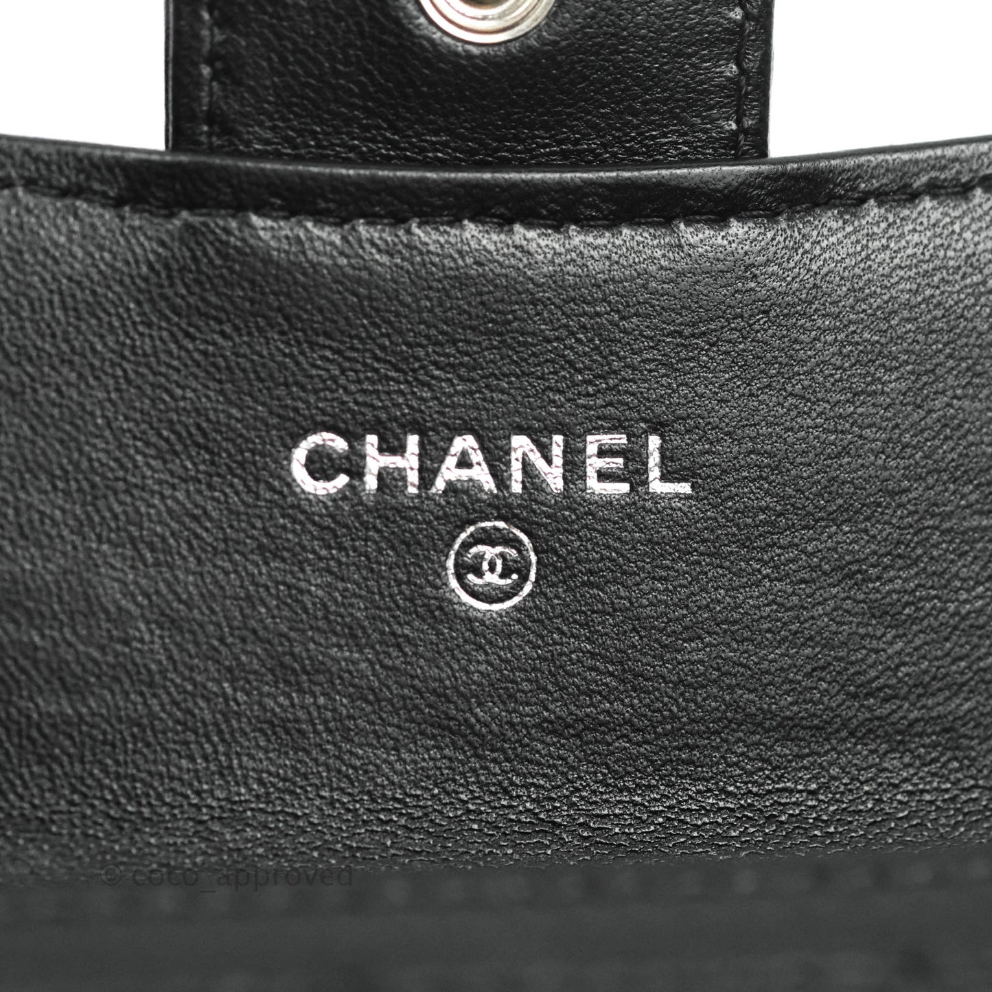 Chanel Quilted Flap Card Holder So Black Lambskin