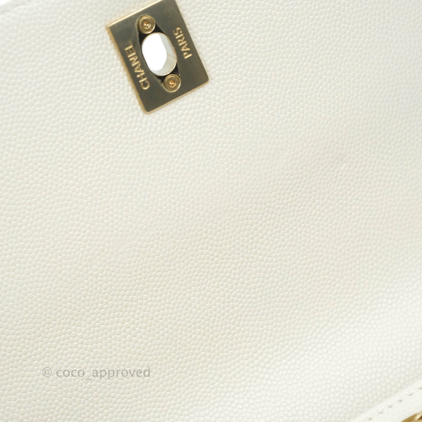 Chanel Quilted Medium Business Affinity Flap White Caviar Gold Hardware