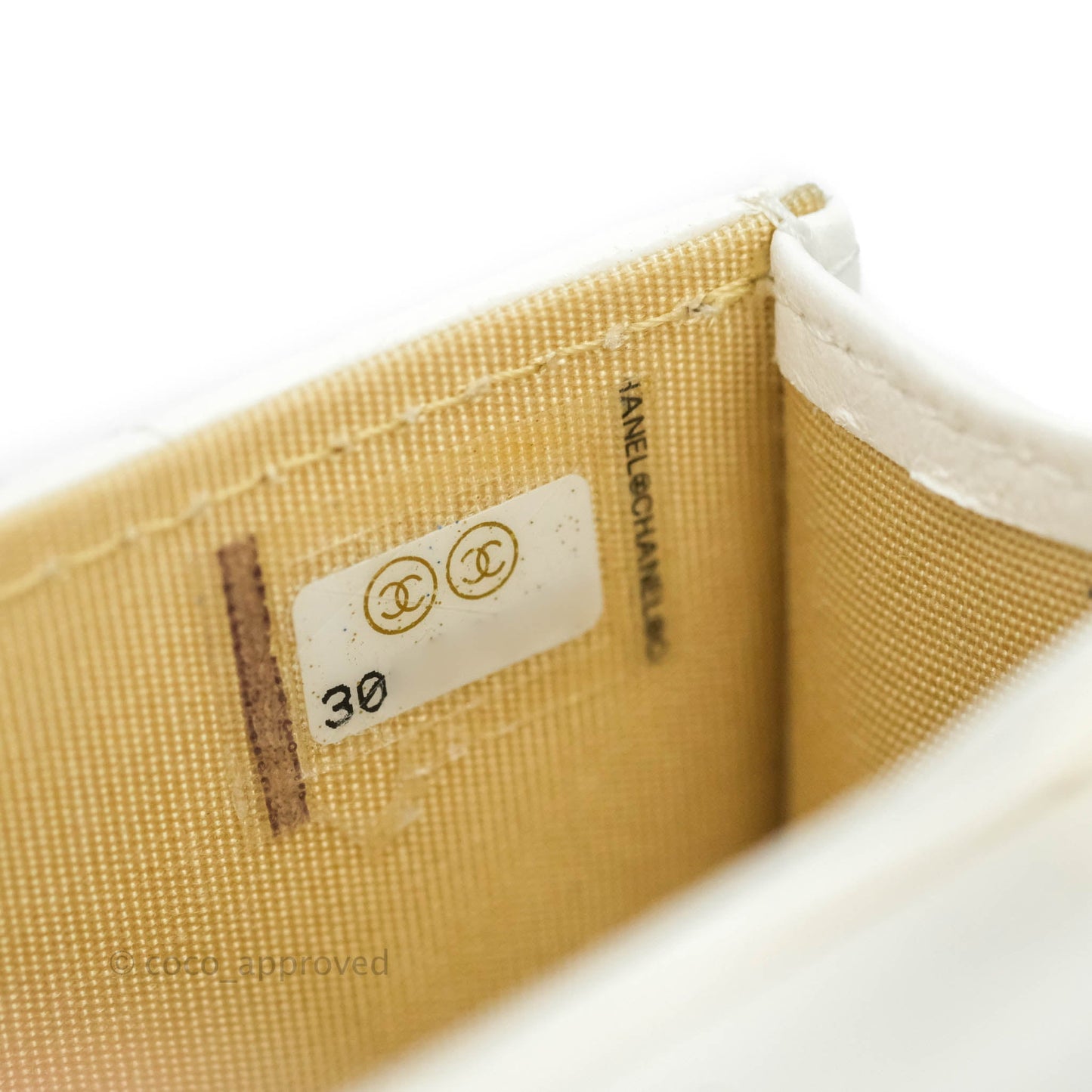 Chanel Mini Pearl Crush Clutch With Chain White Aged Gold Hardware