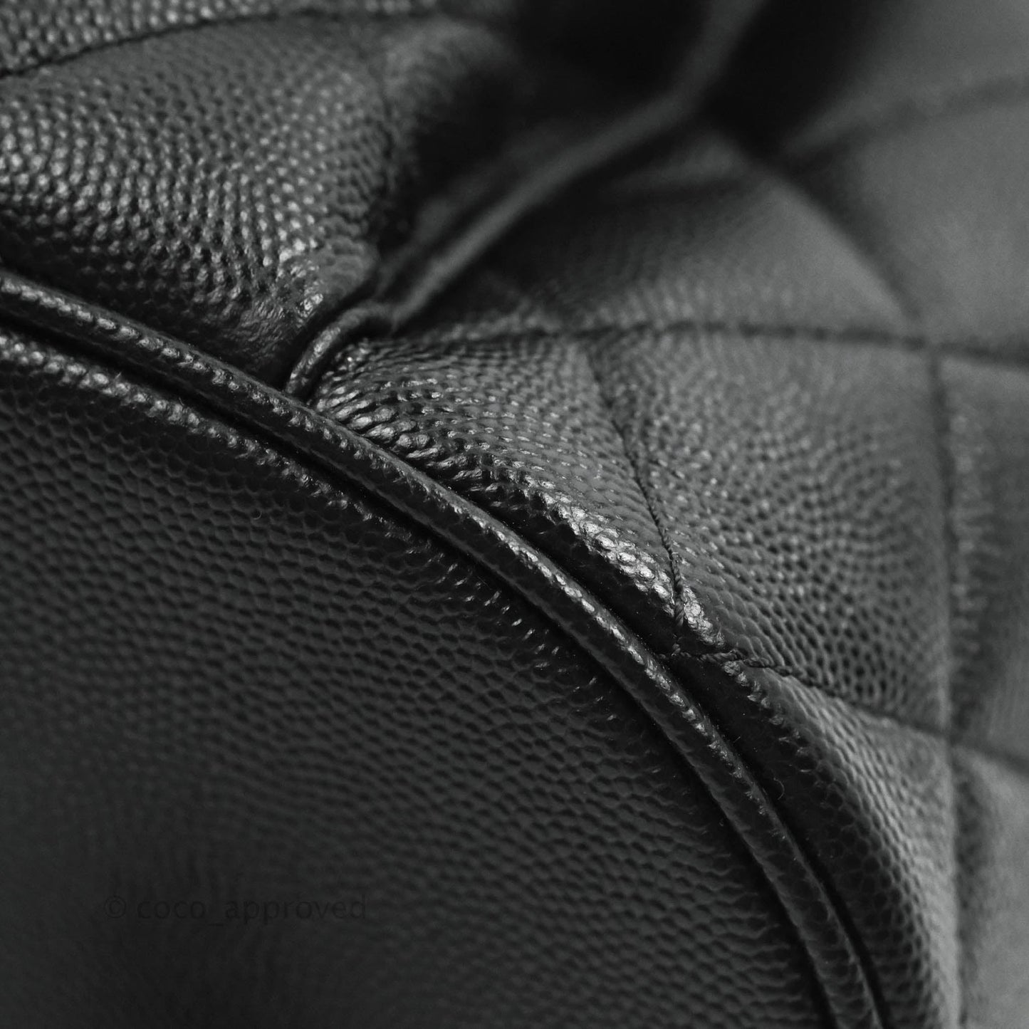 Chanel Quilted Black Caviar Duma Backpack Bag Gold Hardware 20C