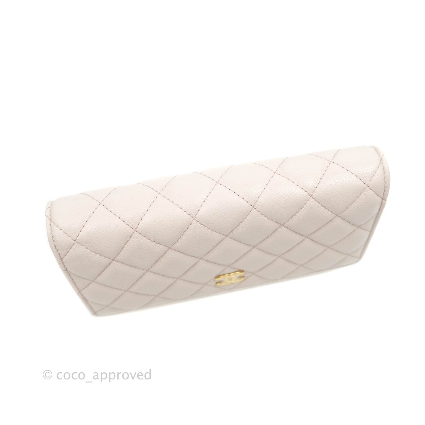 Chanel Quilted WOC Lilac Caviar CC Coco Chain Gold Hardware