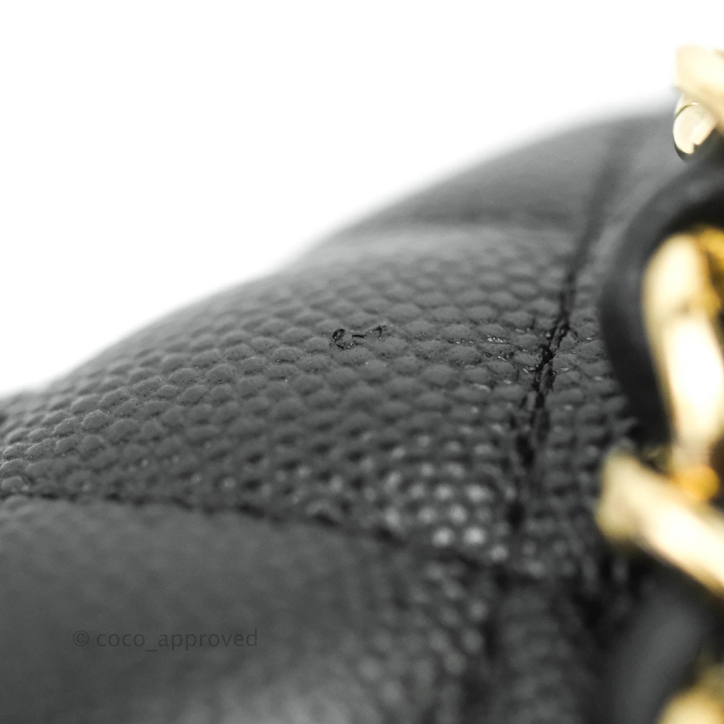 Chanel Quilted Mini Rectangular Flap Black Caviar Gold Hardware 18B