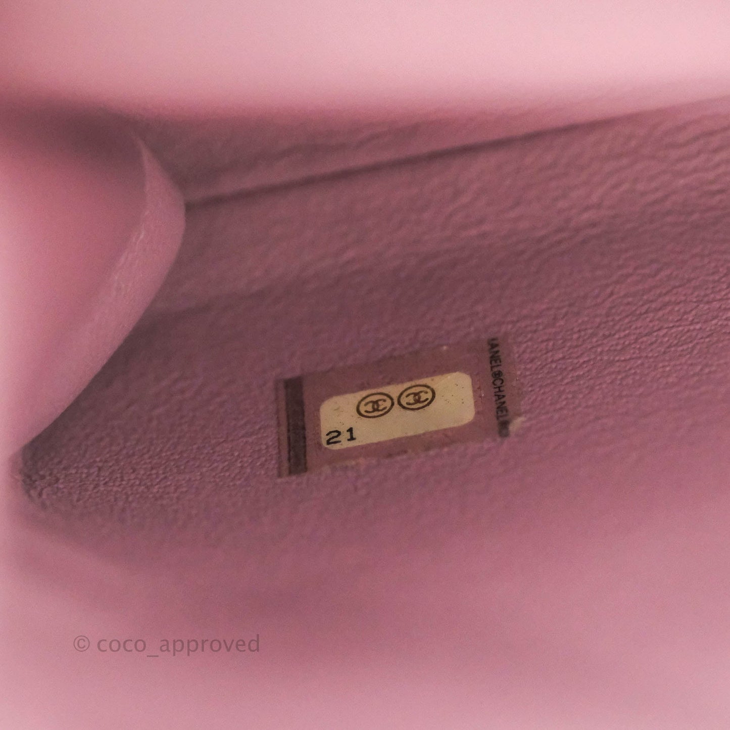 Chanel Quilted Clutch with Chain Pink Mauve Caviar Ruthenium Hardware