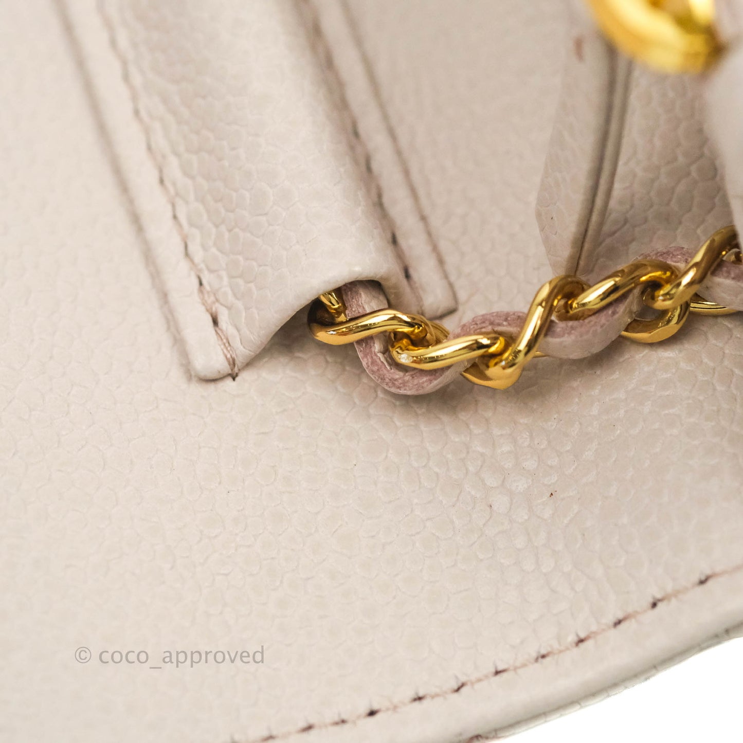 Chanel Quilted WOC Lilac Caviar CC Coco Chain Gold Hardware