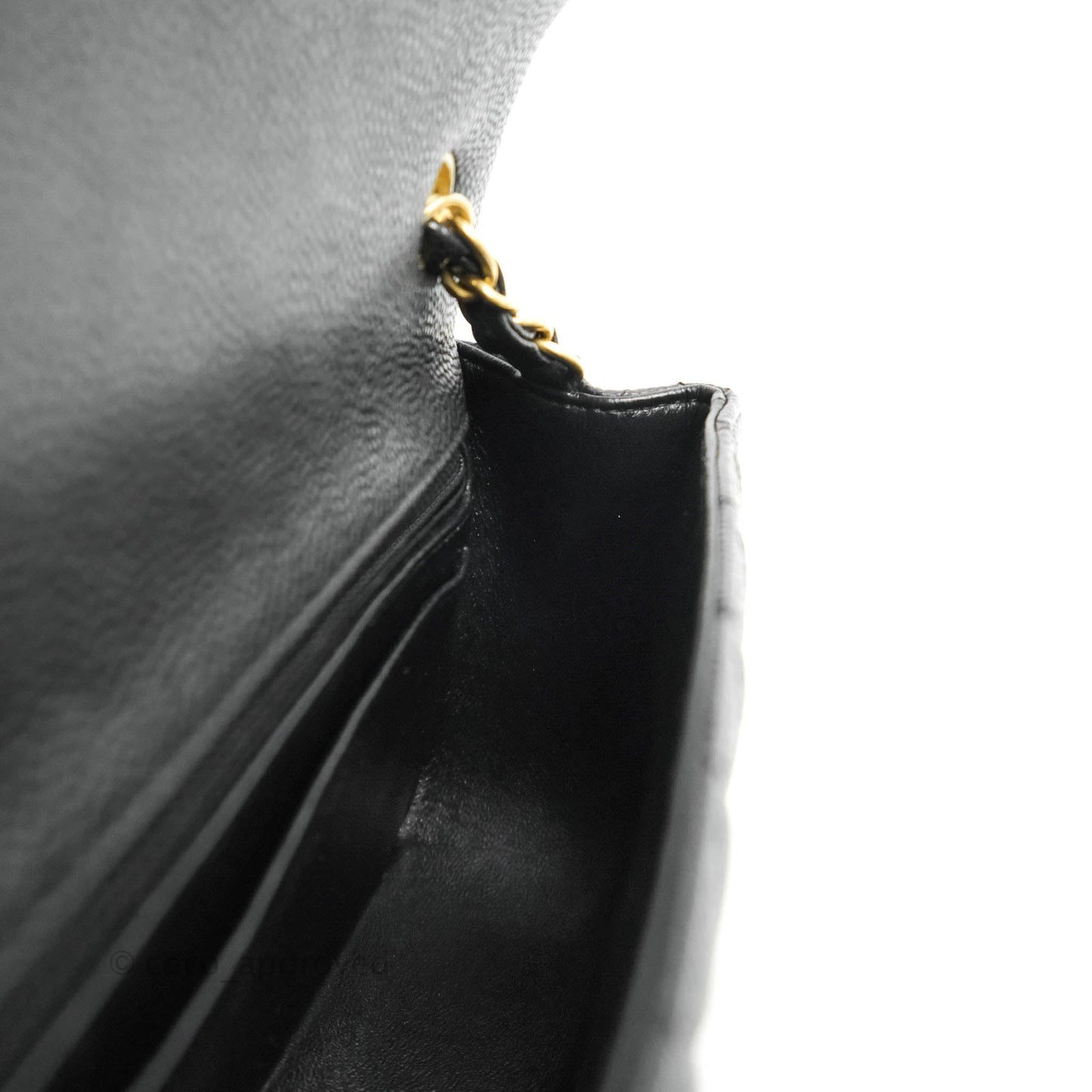 Chanel Quilted Mini Rectangular Black Caviar Gold Hardware