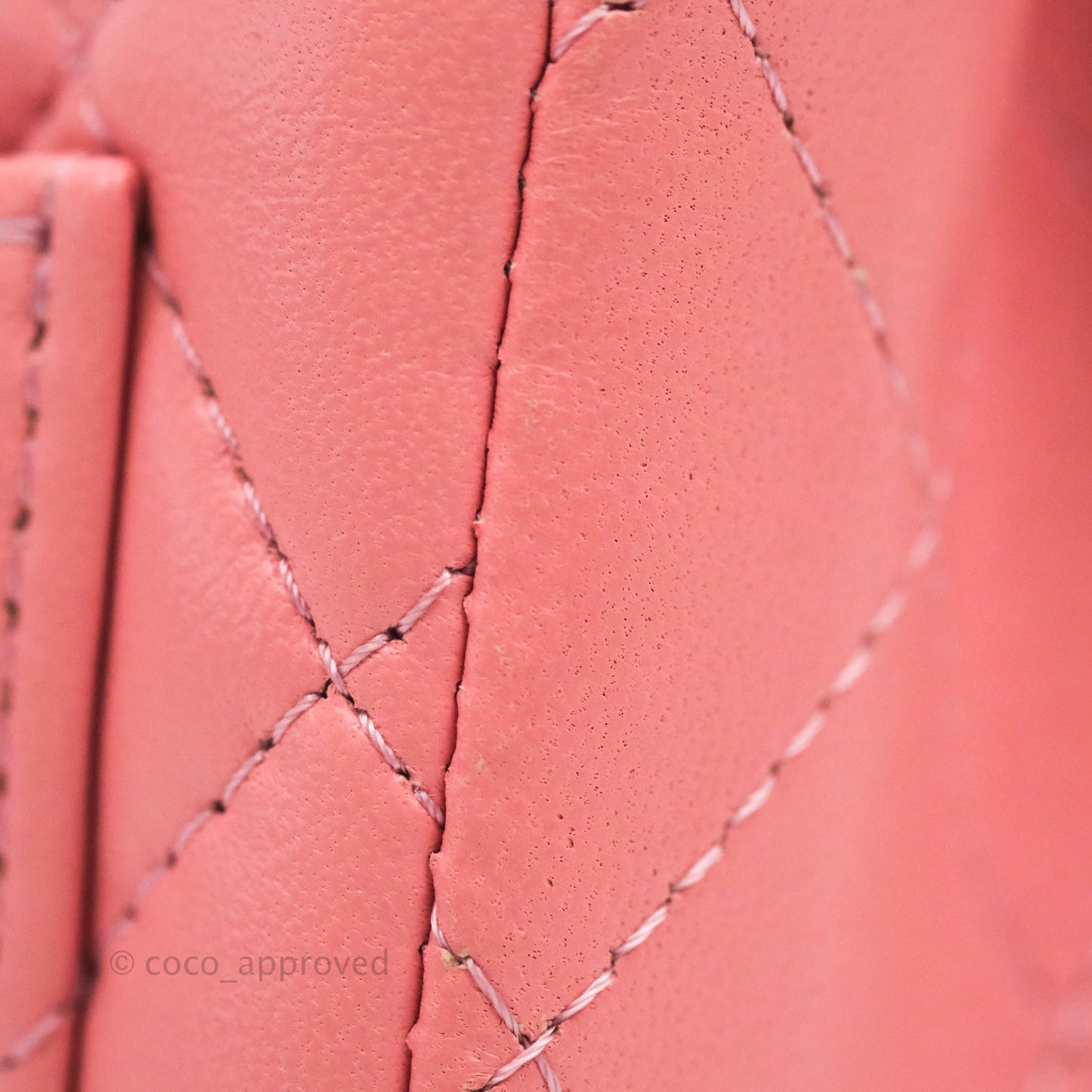 Chanel Quilted Mini Square Pink Lambskin Aged Gold Hardware 19S