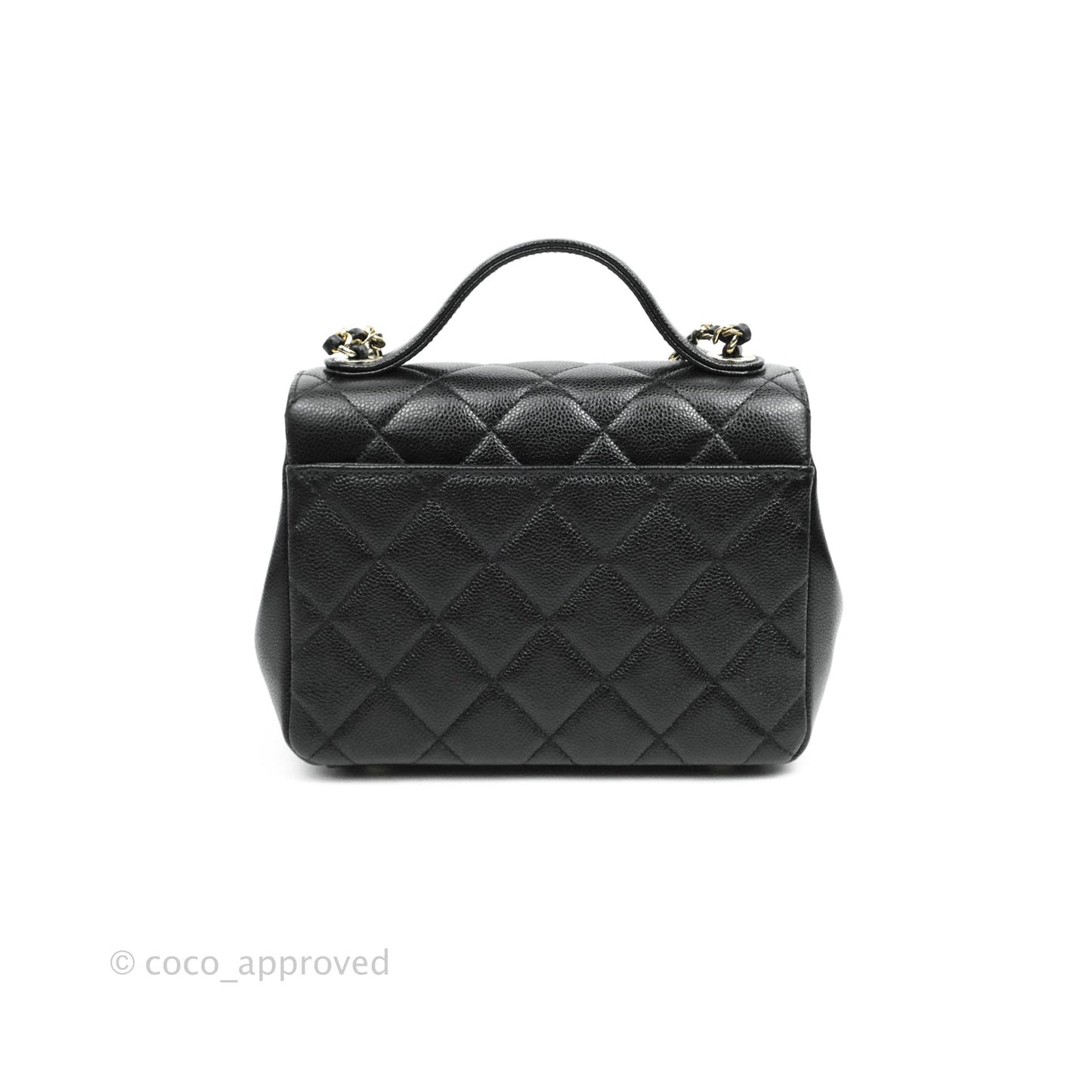 Chanel Small Quilted Business Affinity Flap Black Caviar Gold Hardware