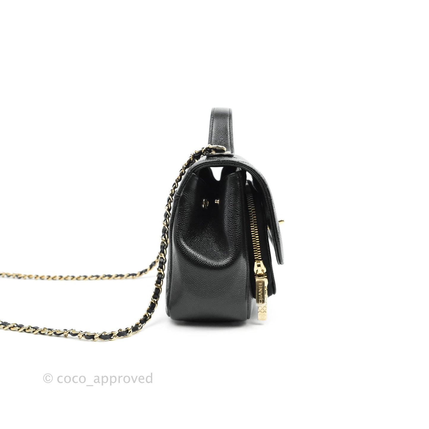 Chanel Small Quilted Business Affinity Flap Black Caviar Gold Hardware