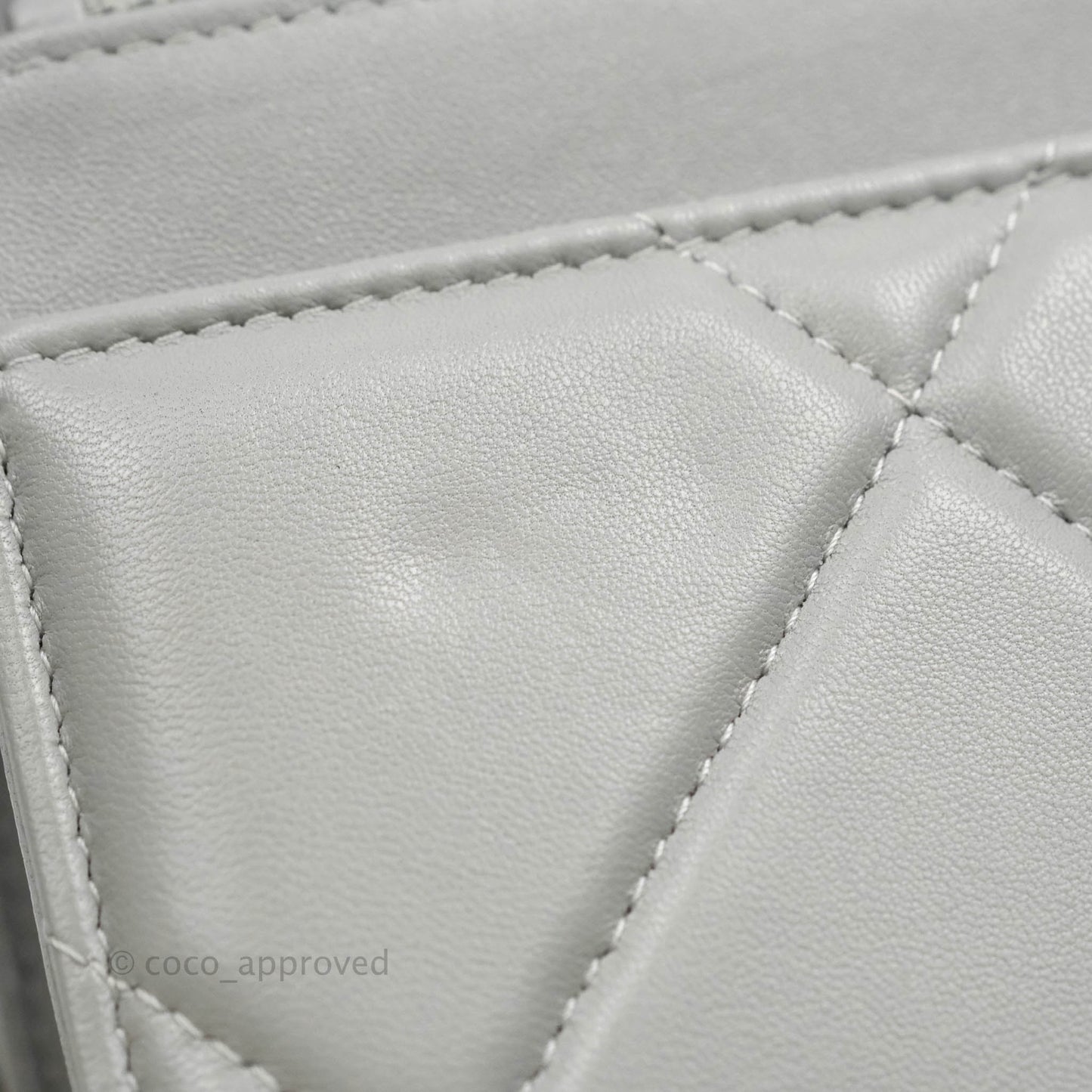 Chanel 19 Wallet on Chain WOC Grey Lambskin Mixed Hardware