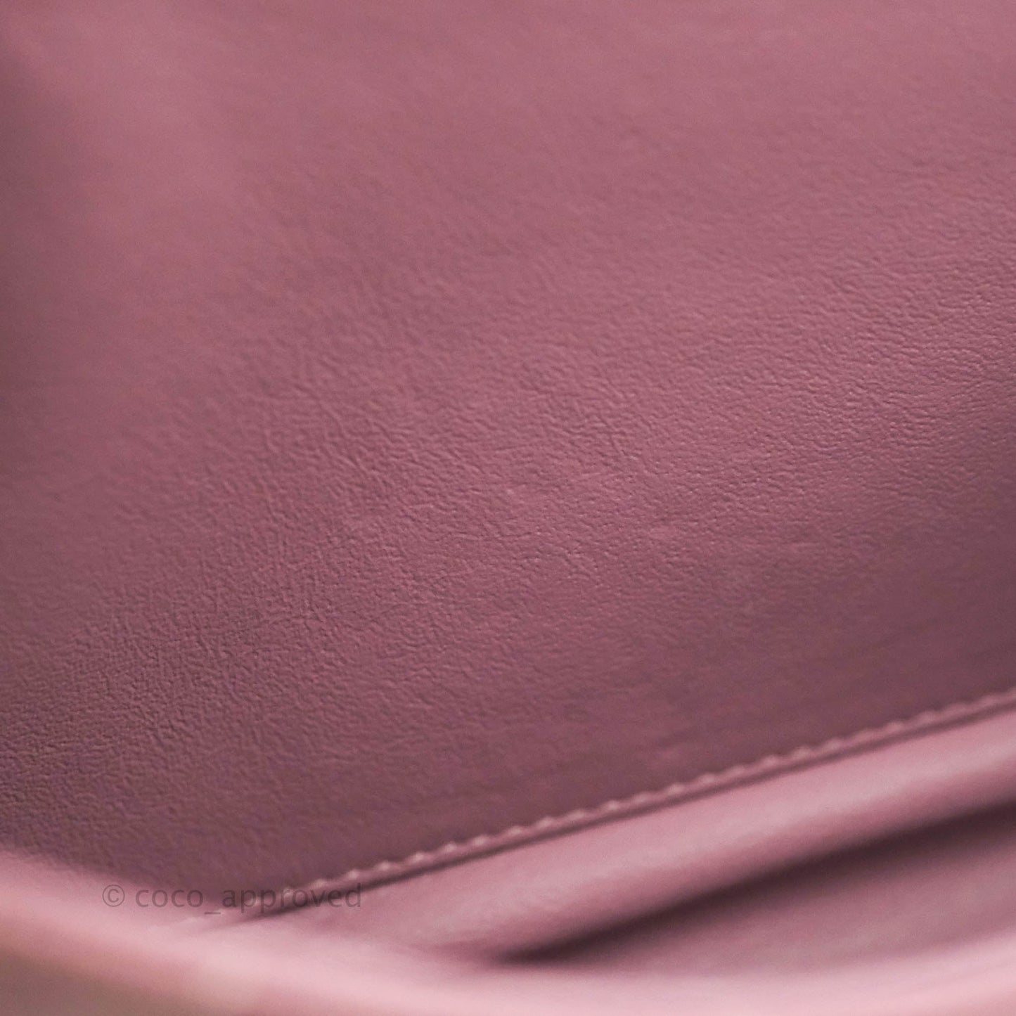 Chanel Quilted Clutch with Chain Pink Mauve Caviar Ruthenium Hardware