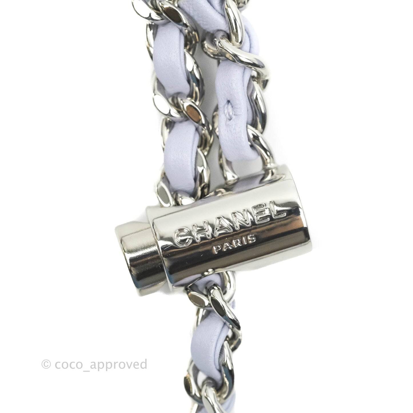 Chanel Quilted My Perfect Mini With Pearl Lilac Lambskin Silver Hardware