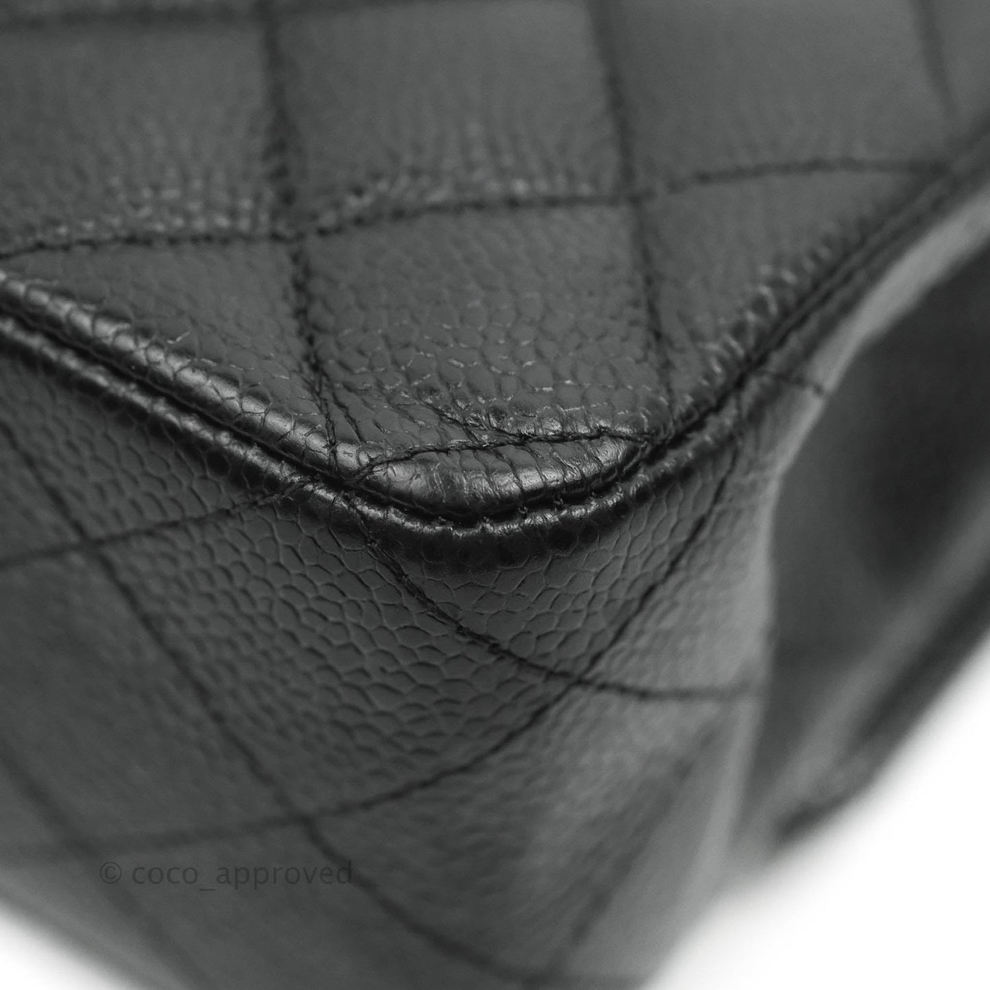 Chanel Classic M/L Medium Double Flap Black Caviar Gold Hardware