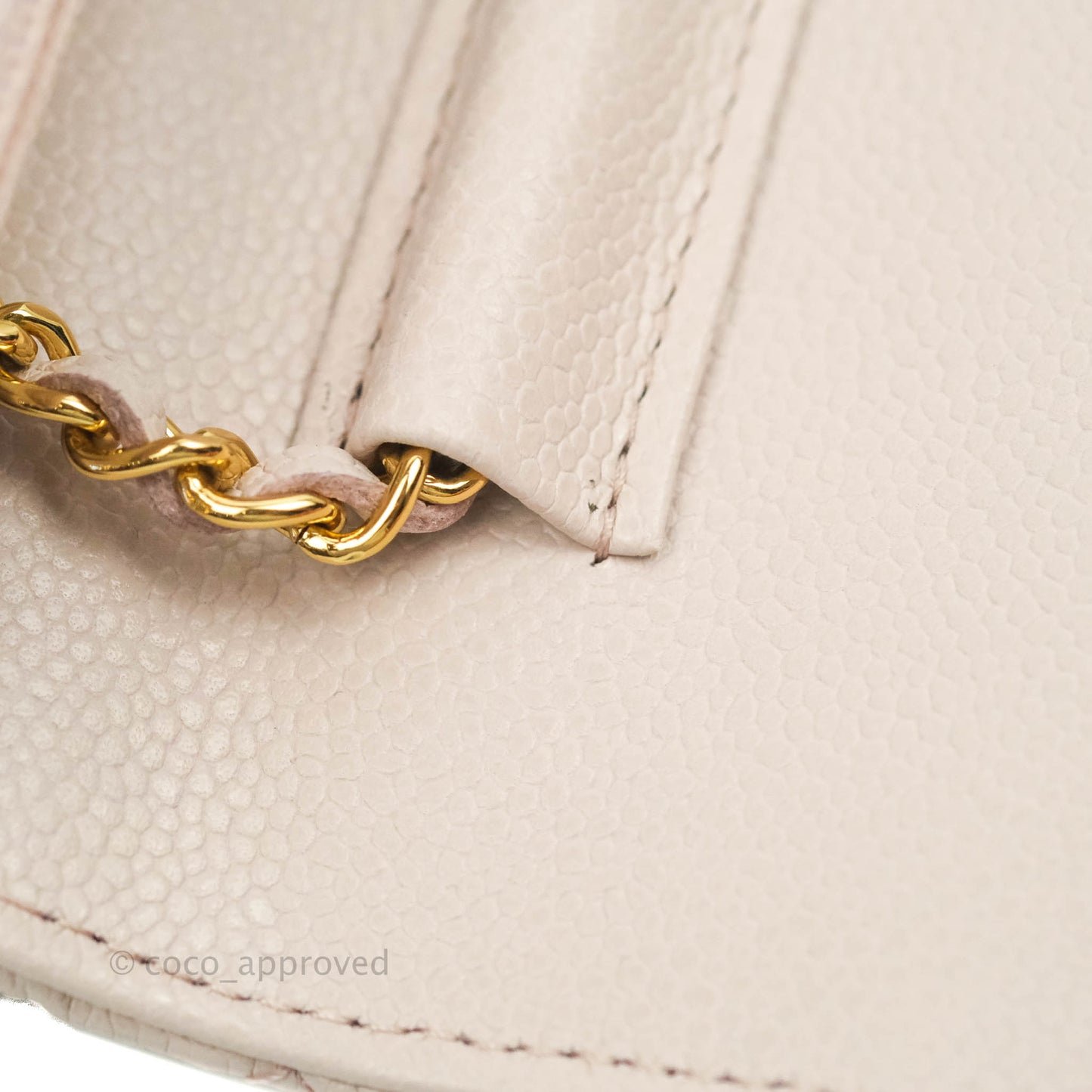 Chanel Quilted WOC Lilac Caviar CC Coco Chain Gold Hardware