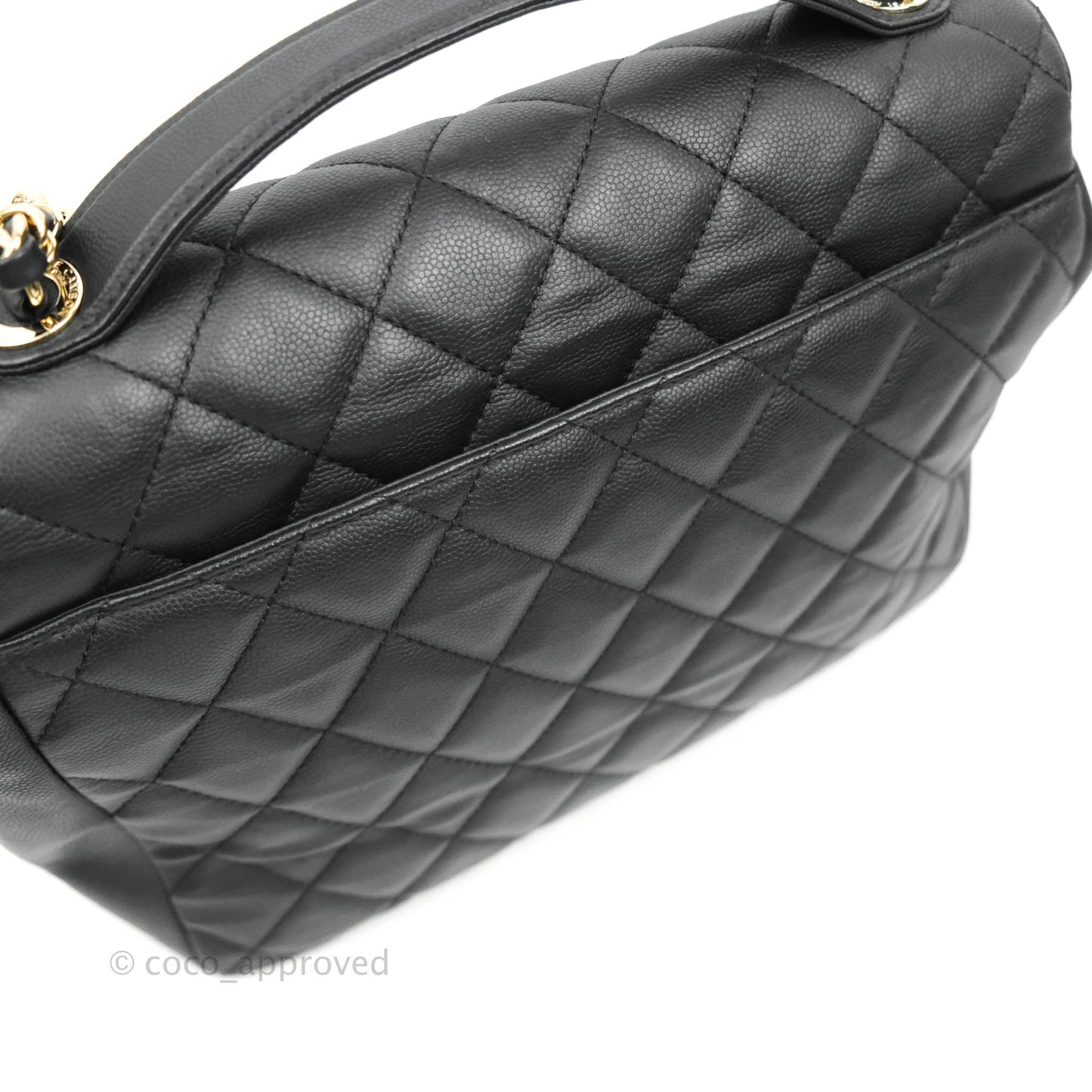 Chanel Quilted Large Business Affinity Flap Black Caviar Gold Hardware