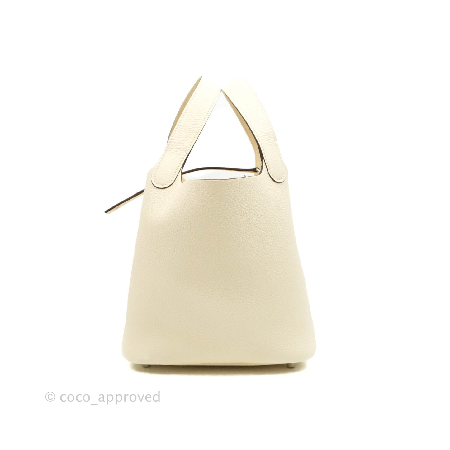 Hermès Clemence Picotin Lock 18 Nata Silver Hardware