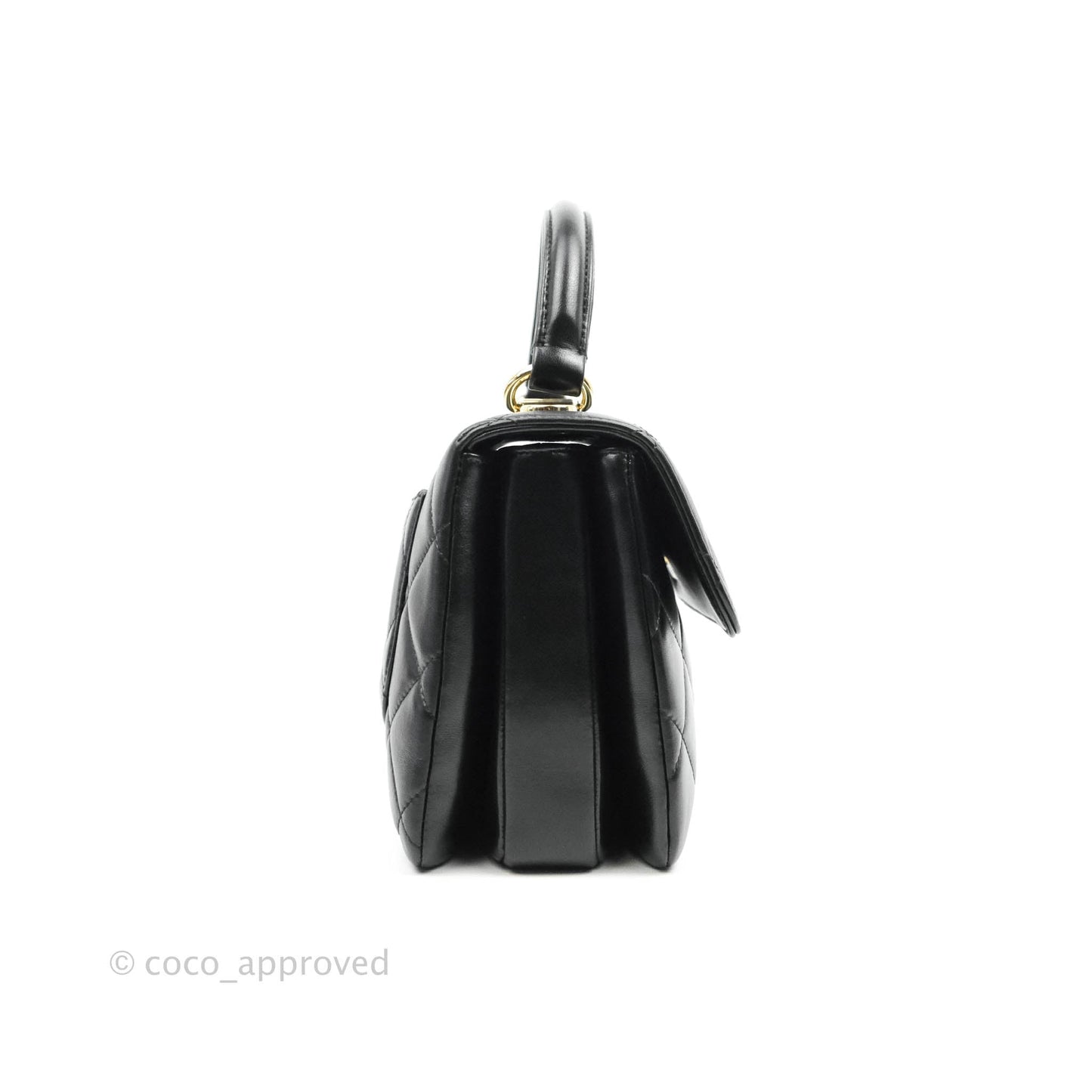 Chanel Small Trendy CC Black Lambskin Gold Hardware