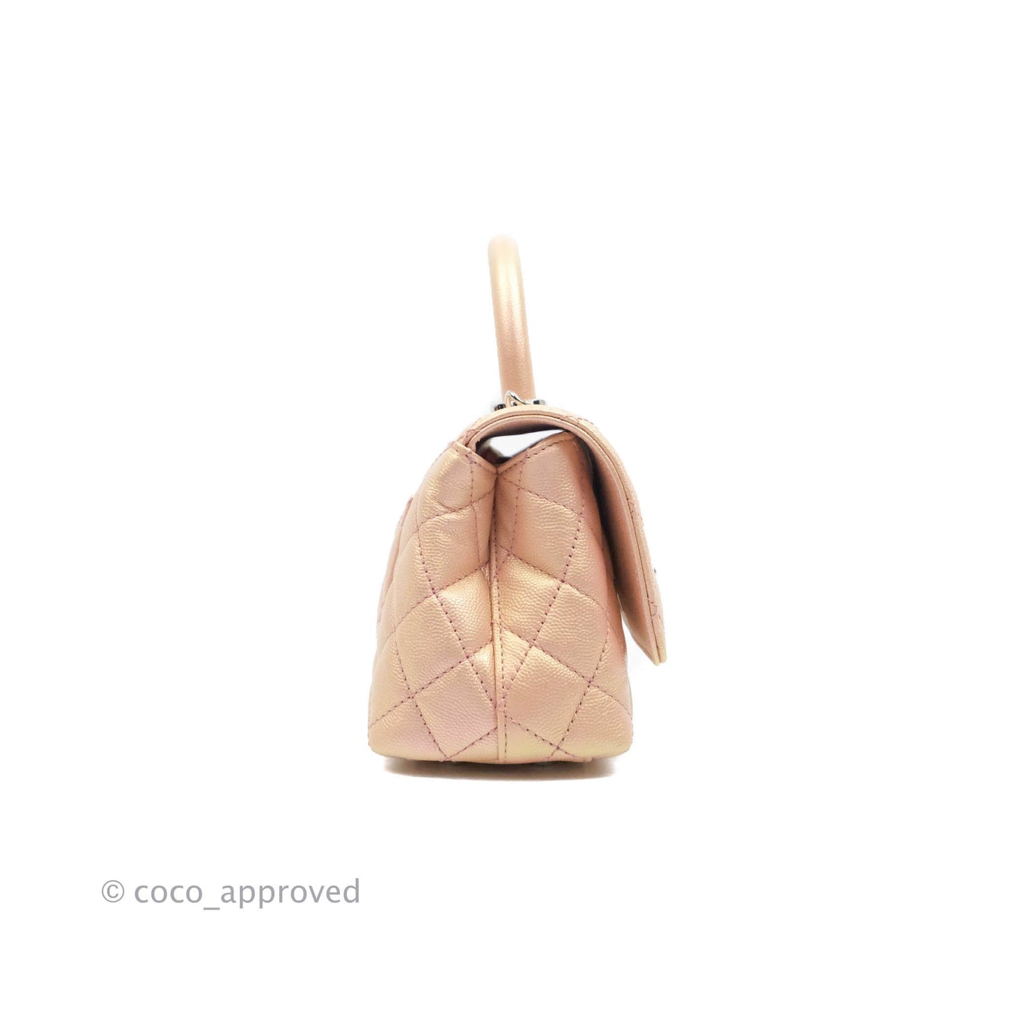 Chanel Extra Mini Coco Handle Iridescent Pink Caviar Rainbow Hardware