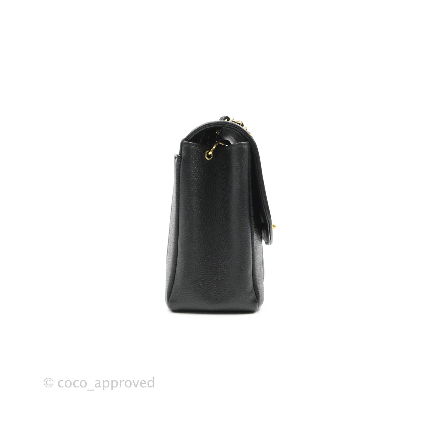 Chanel Vintage Medium Classic Diana Flap Bag Black Caviar 24K Gold Hardware